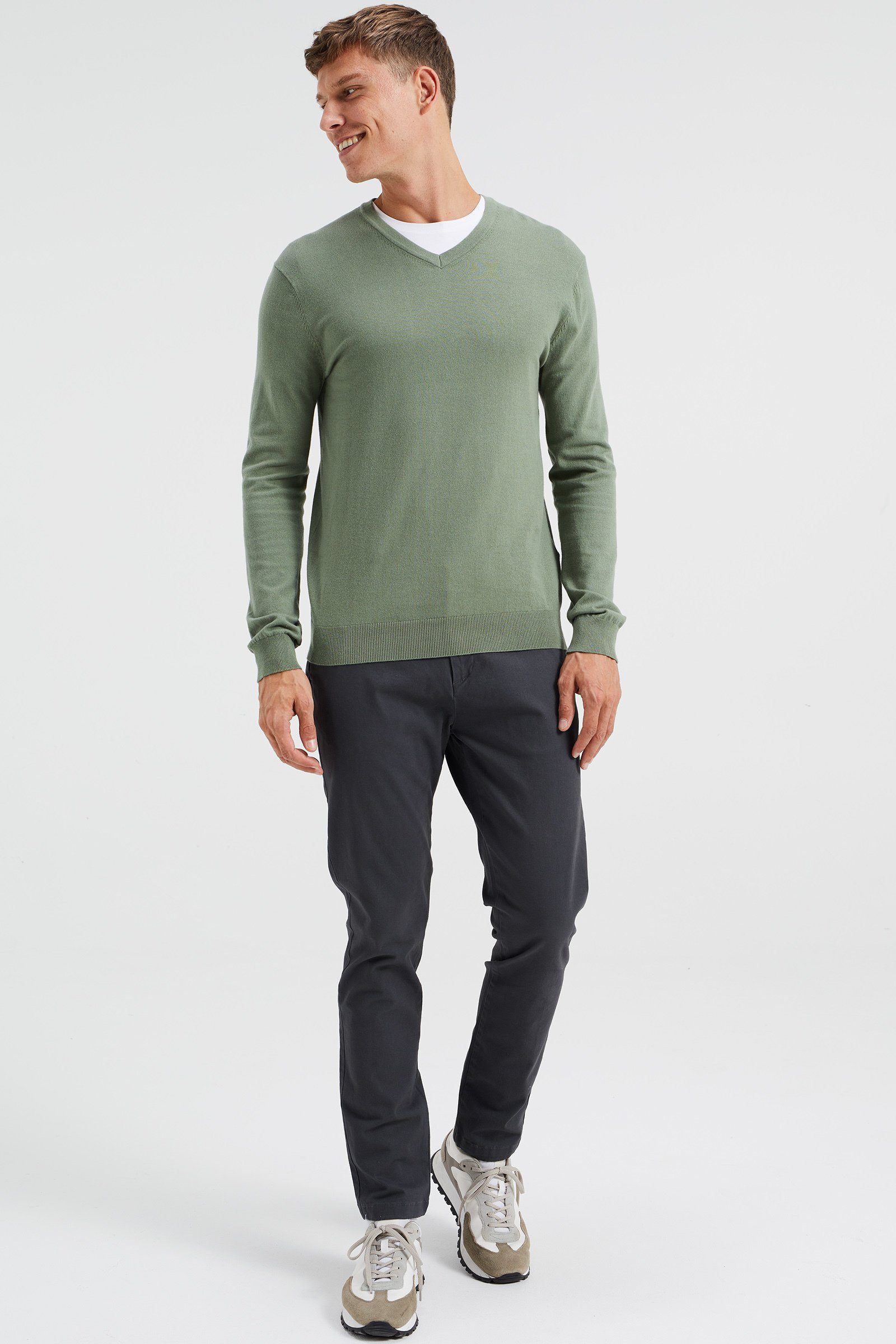 WE Fashion Sweater Meergrün (1-tlg)
