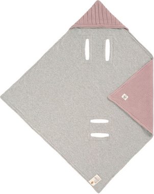 Einschlagdecke Einschlagdecke für Babyschale, dusty pink, LÄSSIG, GOTS made with organic materials, zertifiziert durch BCS 27262