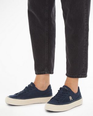 Tommy Hilfiger VULC SNEAKER LINNEN Plateausneaker mit gepolstertem Schaftrand, Freizeitschuh, Halbschuh, Schnürschuh