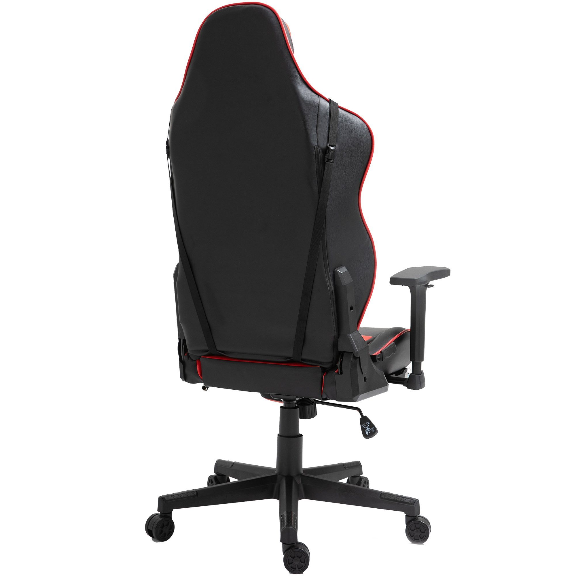 TRISENS Chefsessel Odysseus (1 Stück), / Fußstütze Gaming im 4D-Armlehnen Stuhl Rot Racing-Design Schwarz ohne Bürostuhl mit flexiblen