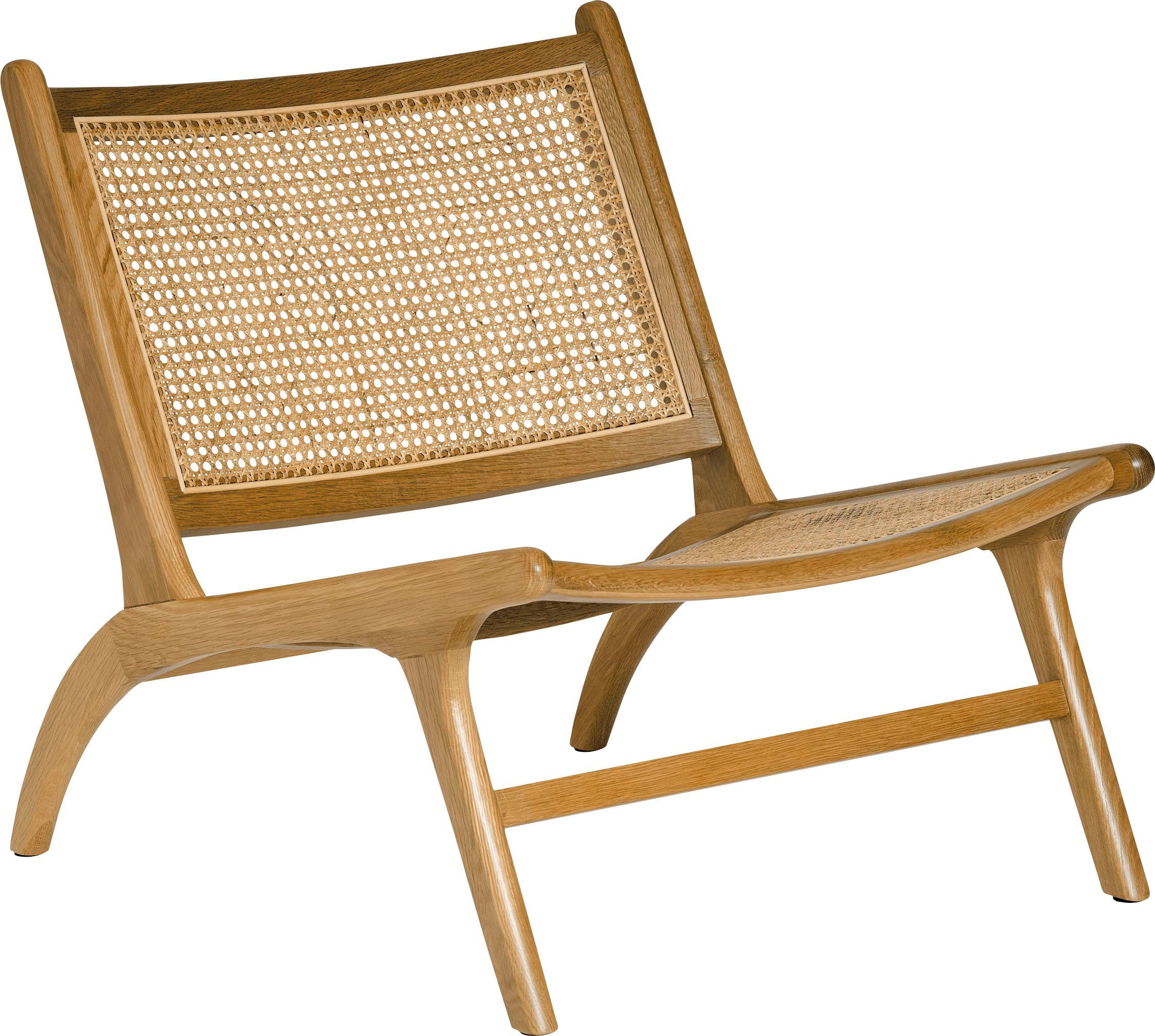 andas Loungesessel »Smedsta«, aus schönen Materialien hergestellt, im leichten französischen Geflecht, Sitzhöhe 34 cm-Otto