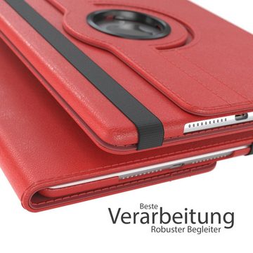 EAZY CASE Tablet-Hülle Rotation Case für Apple iPad Mini 4. Generation 7,9 Zoll, Tabletcase Flipcover Smart kratzfest Hülle aufstellbar drehend Rot