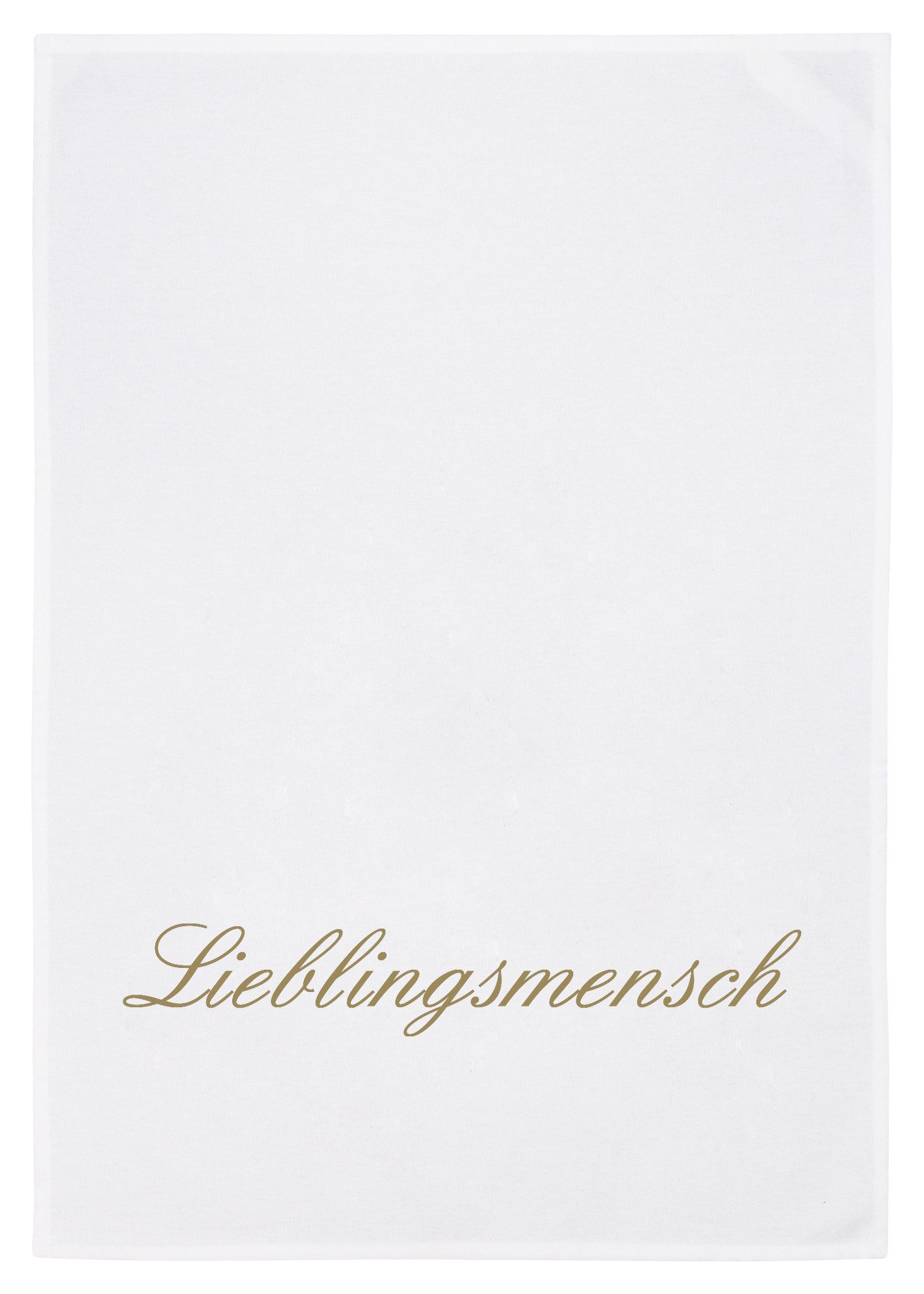 17;30 Hamburg Geschirrtuch Lieblingsmensch in Gold, (1-tlg)