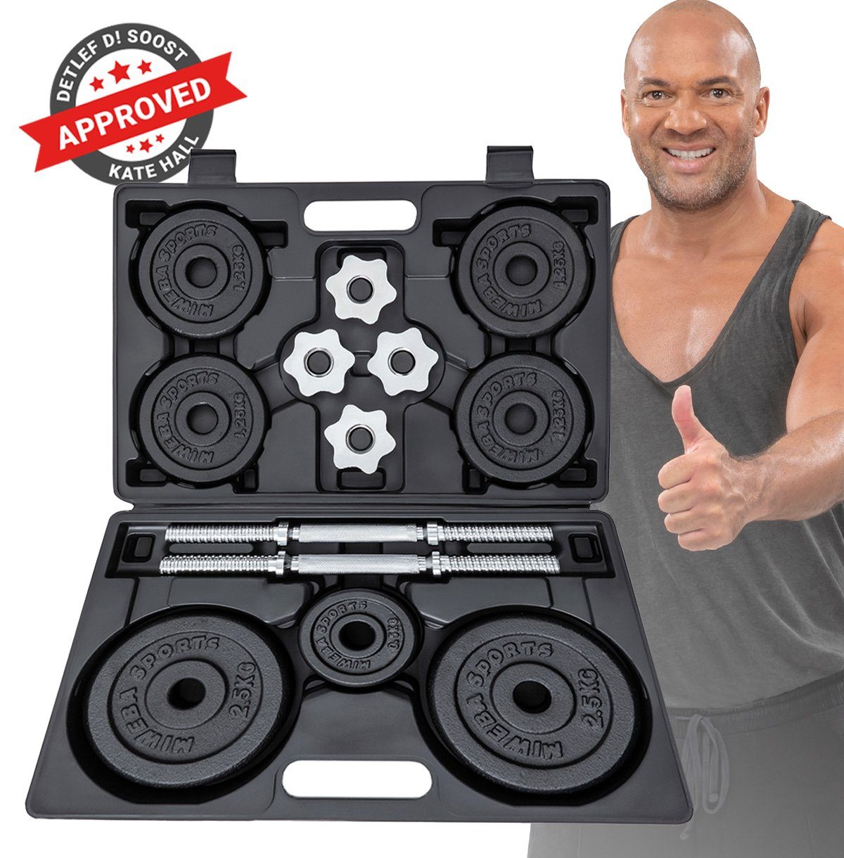 Hantel-Set Profi Hantel Set MKH120 inkl. Transportkoffer - 20 kg