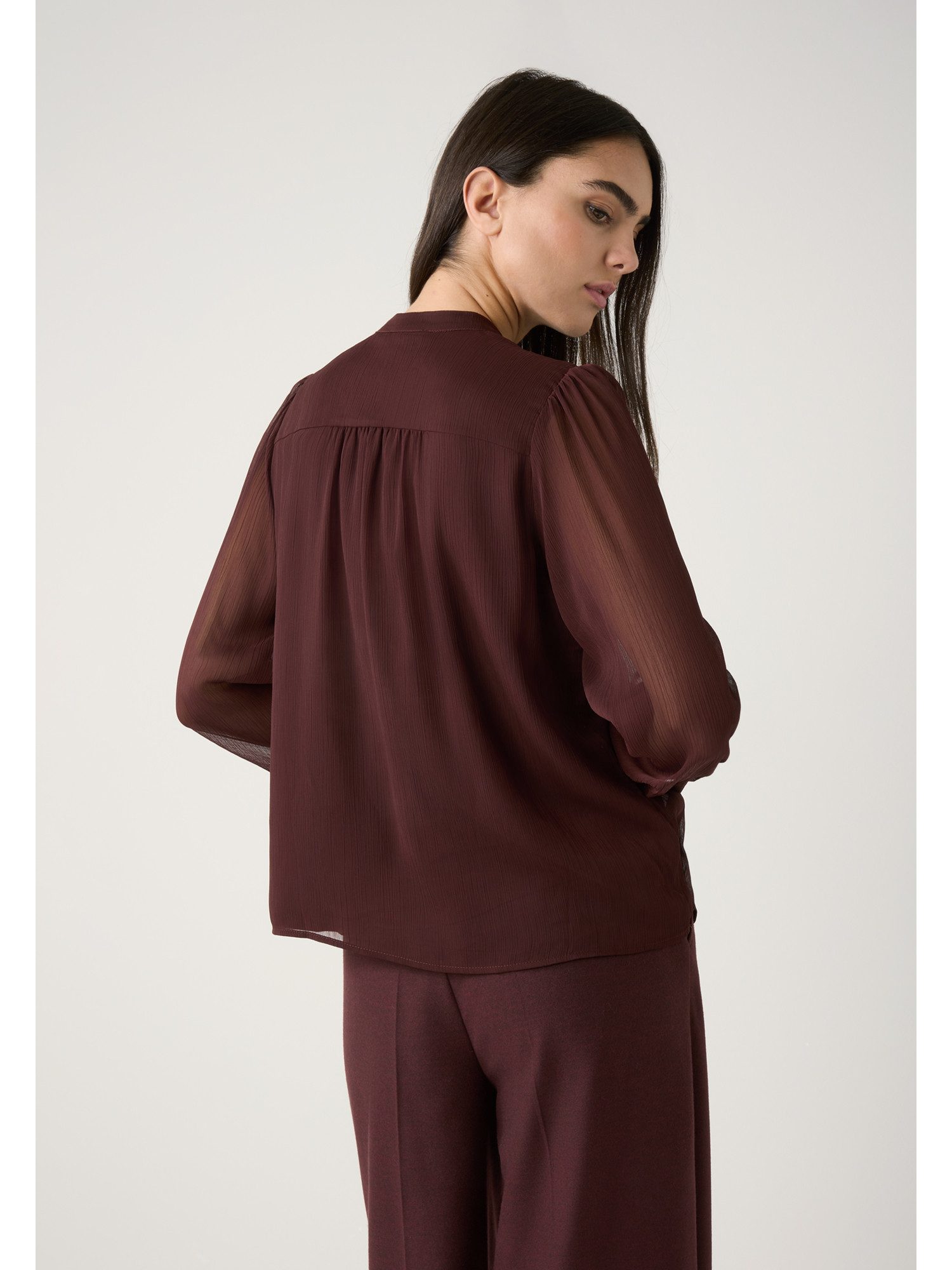 MORE&MORE Langarmbluse leichte, feminine Chiffonbluse