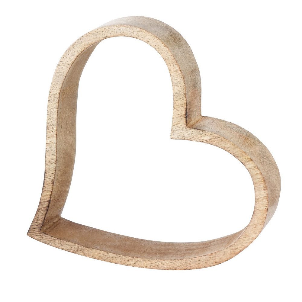 BOLTZE GRUPPE GmbH Wanddekoobjekt BOLTZE Dekoaufsteller Flachau Holzherz 19cm 204106