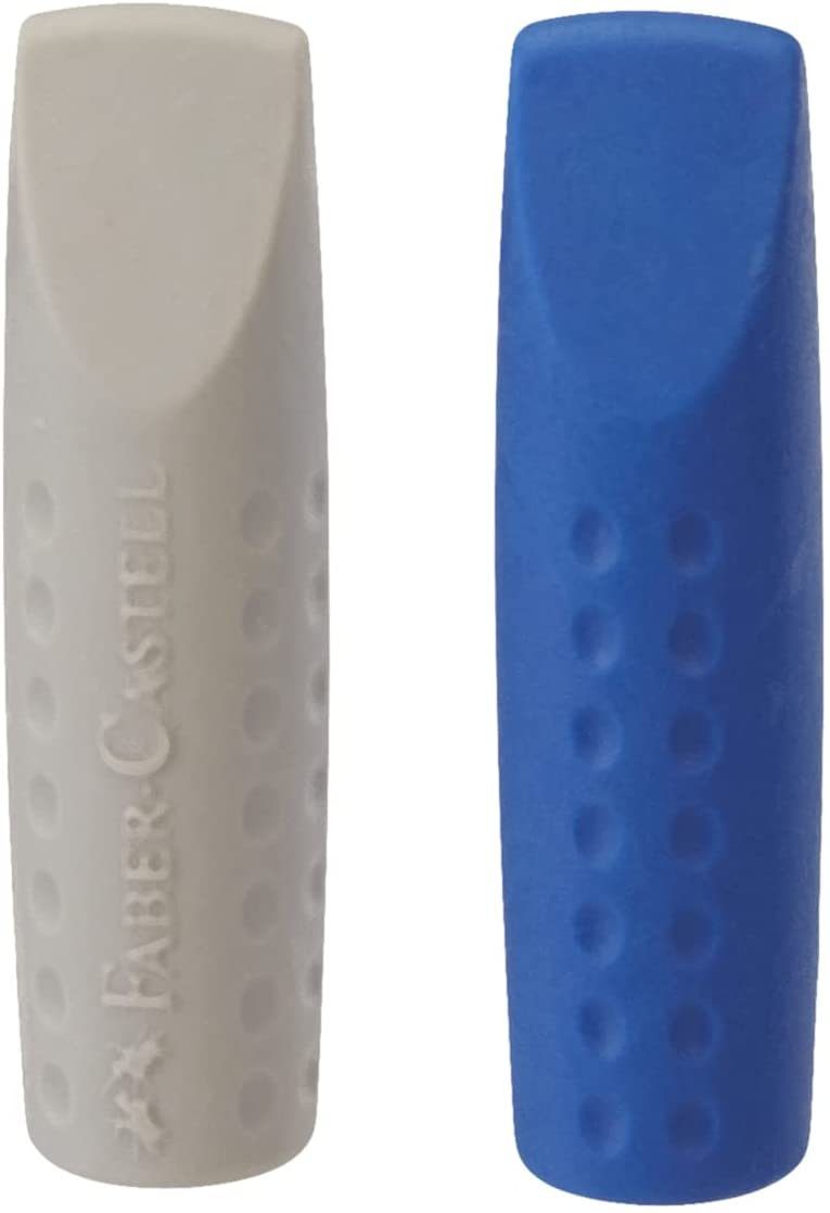 Faber-Castell Kugelschreiber 24x Faber-Castell 187001 Polybeutel Radierer GRIP Eraser Cap farbig