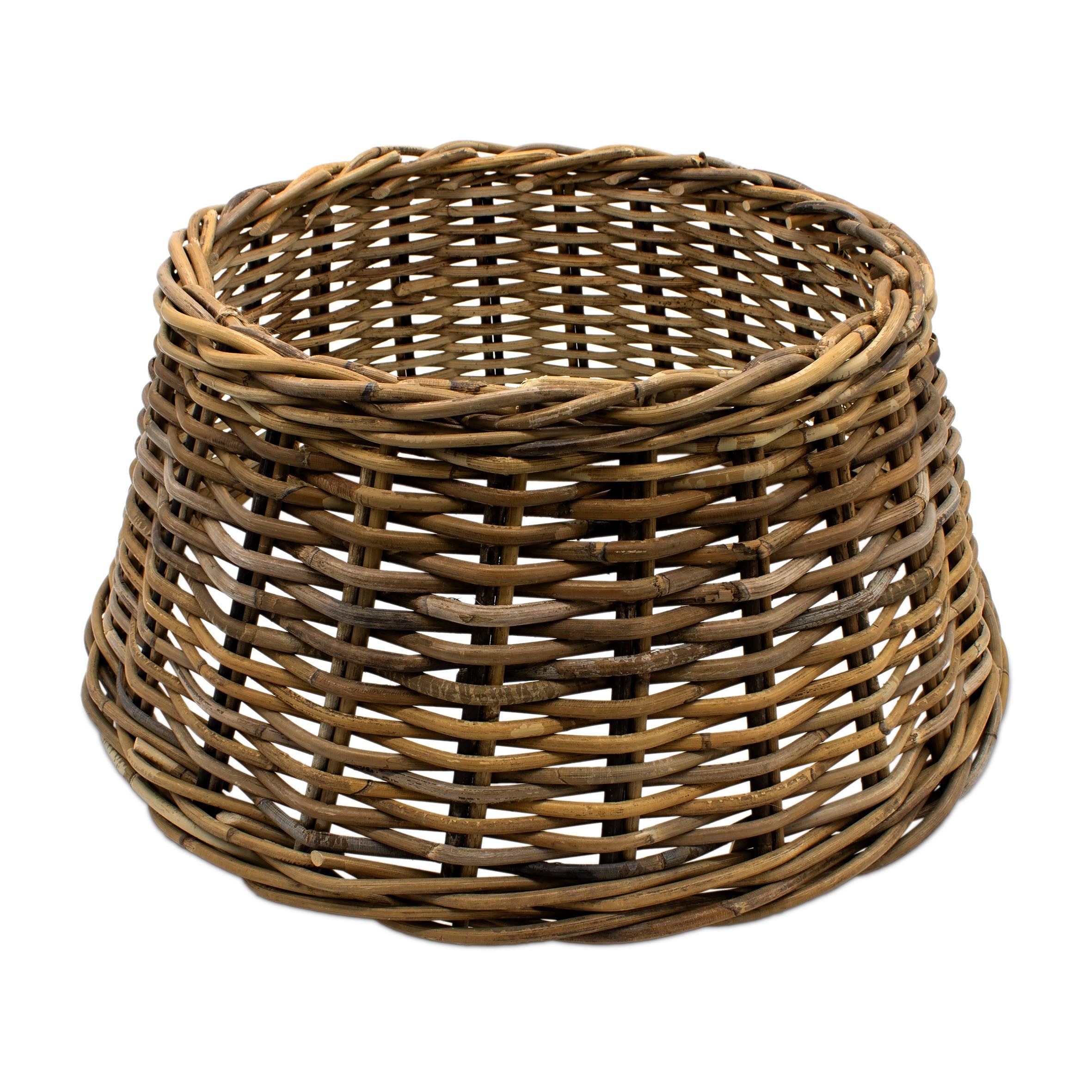 Spetebo Weihnachtsbaumdecke Rattan Weihnachtsbaumrock aus Weide 60 cm - natur hell (1-tlg), Abdeckung für den Christbaum Ständer