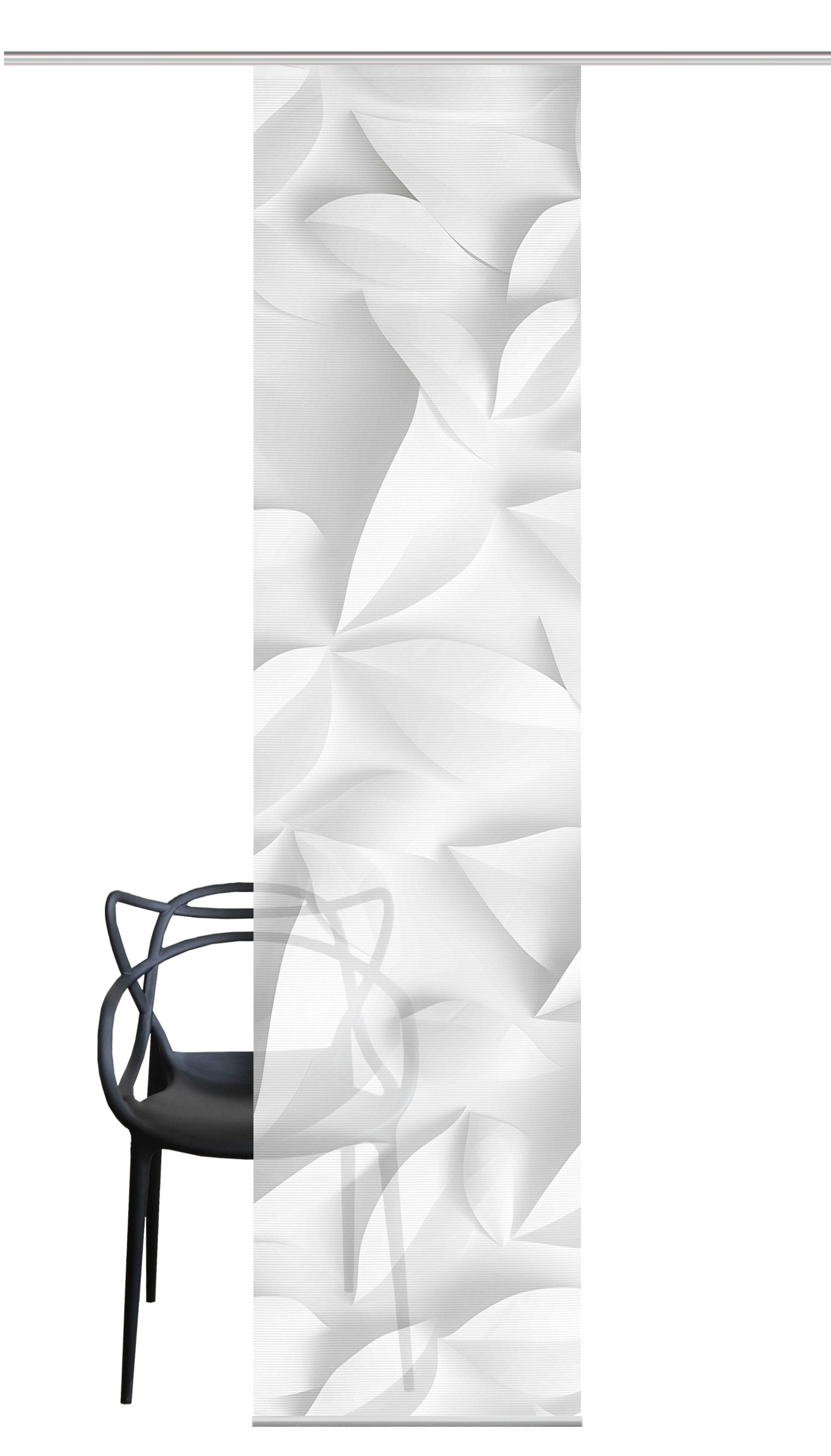 Schiebegardine Vision S Schiebevorhang Bambusoptik Digitaldruck Flynn 260x60 cm Grau