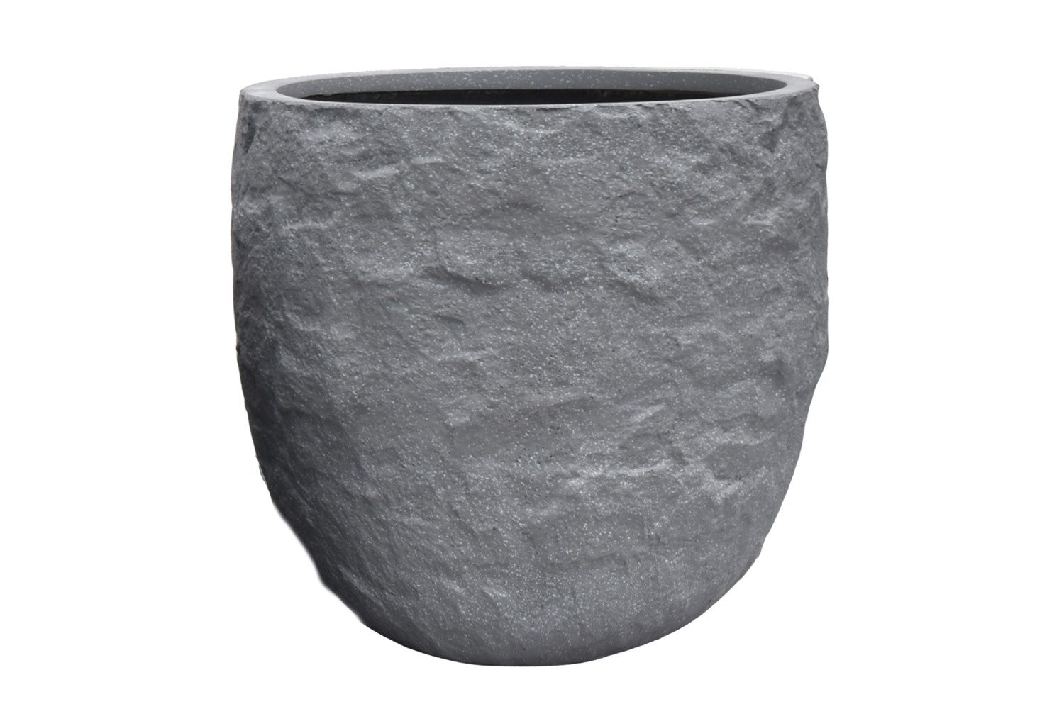 dasmöbelwerk Pflanzkübel Pflanzgefäß The Rock Pflanzkasten Blumenkasten 53x50cm Steinoptik Grau
