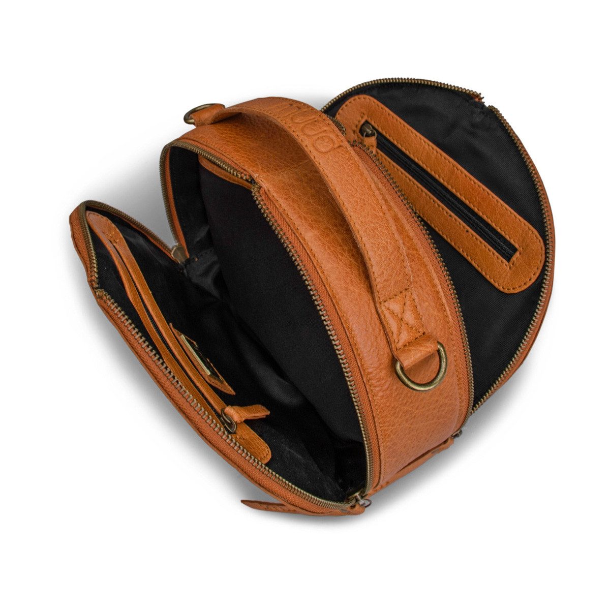 muud Handtasche Ledertasche mit Henkel Bella Whisky