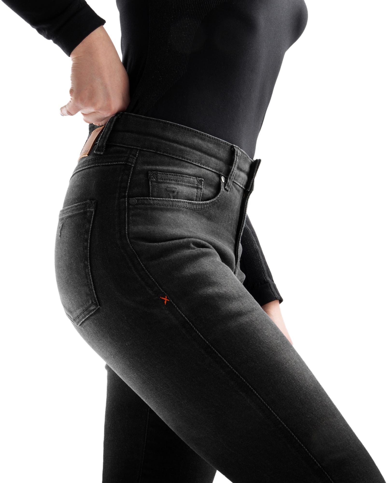 Rebelhorn Motorradhose Bronco Damen Motorrad Jeans Verbindungsreißverschluss,Hüftprotektoren enthalten,Knieprotektor – Bild 4 von 5