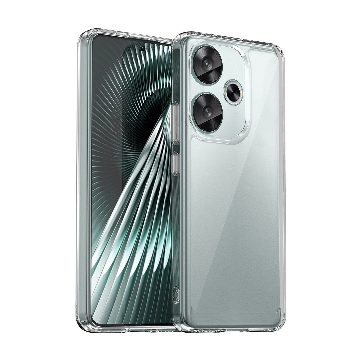 Wigento Handyhülle Für Xiaomi Poco F6 5G / Redmi Turbo 3 Colorful TPU Acryl Hybrid Hülle, Colorful Series Hybrud Schutzhülle Smart Case Cover