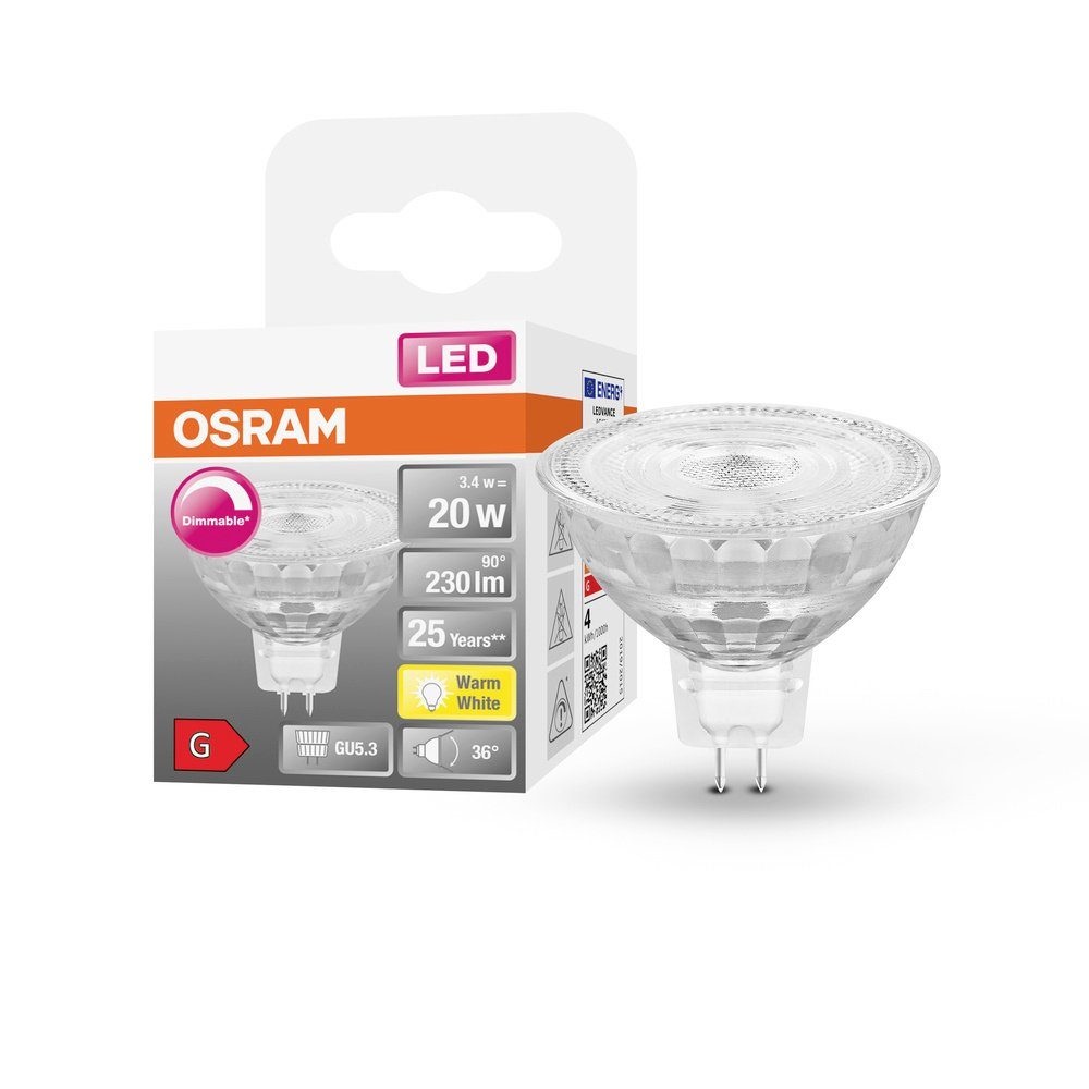 Osram LED-Leuchtmittel OSRAM HOMELIGHTING 4058075796690 LED EEK G (A - G) GU5.3 3.4 W = 20 W