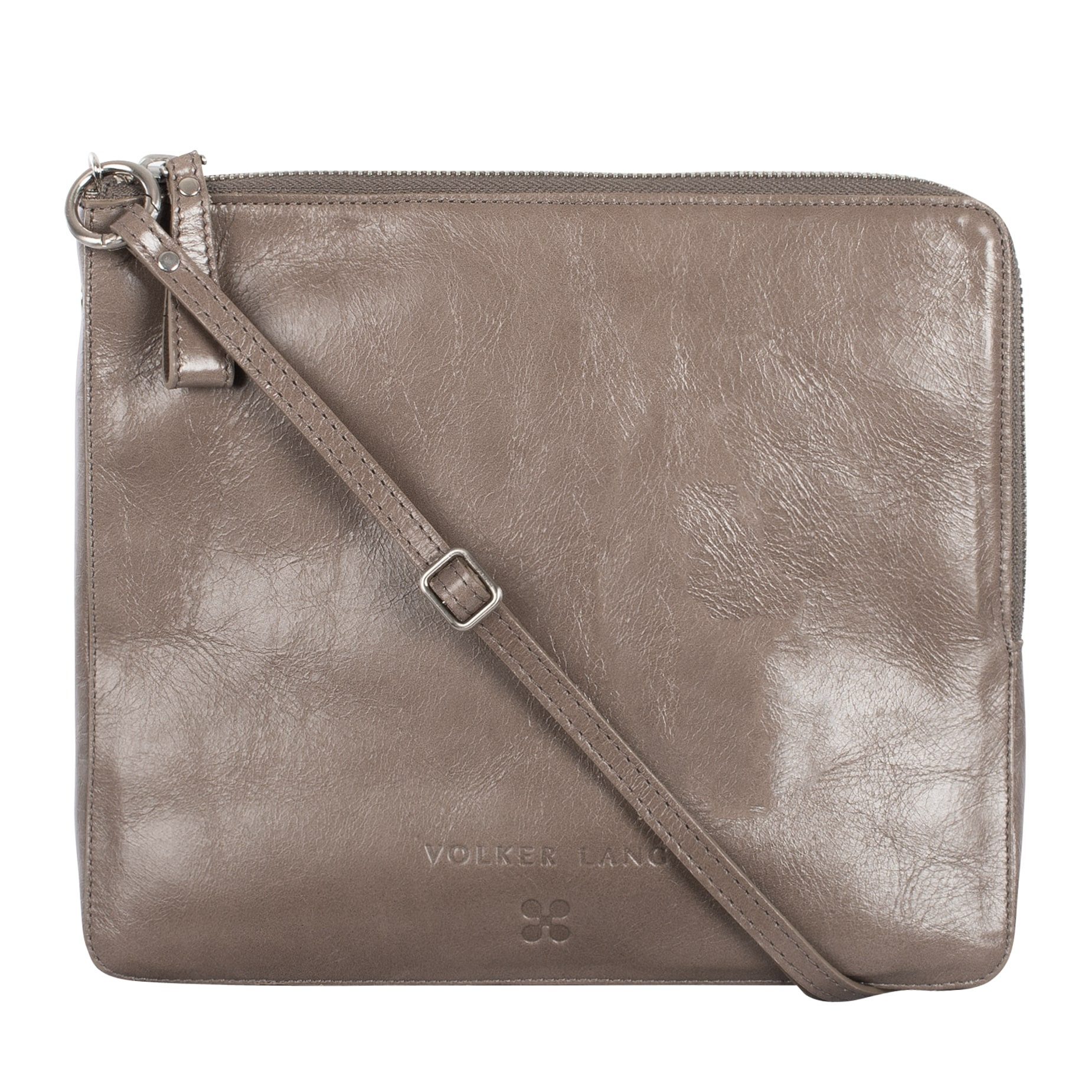 VOLKER LANG Umhängetasche GERALDINE, BO17 - Flache Boxtasche, Sicher & Elegant