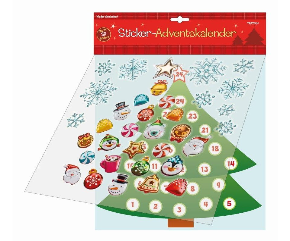 Trötsch Verlag Adventskalender Sticker-Adventskalender