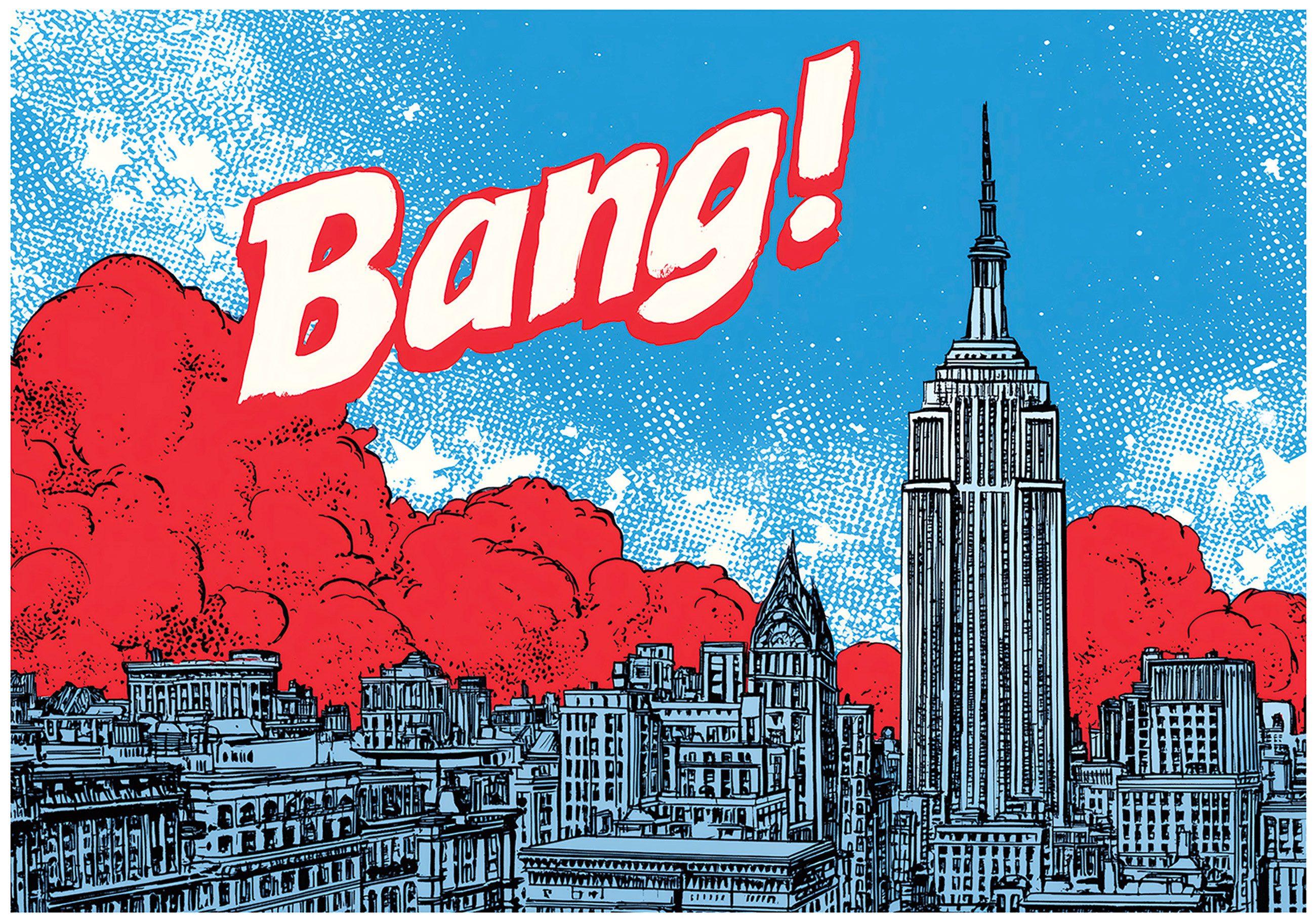 Wallarena Fototapete Kinderzimmer New York Blau Rot Wolken Kinder Vlies Tapete Wandtapete, Glatt Vlies Washable, Stadt, Blau, Rot, New york, (Packung, 2 St., Vlies Fototapete), Vliestapete bunt rosa Kinderzimmer Tapete + Kleister Motivtapete