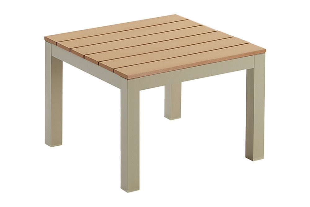 riess-ambiente Gartentisch ORLANDO LOUNGE 60cm greige natur · wetterfester Outdoor-Beistelltisch (Einzelartikel, 1-St), Terrasse · Metall · Outdoor-Gartentisch · Balkon · Modern Design
