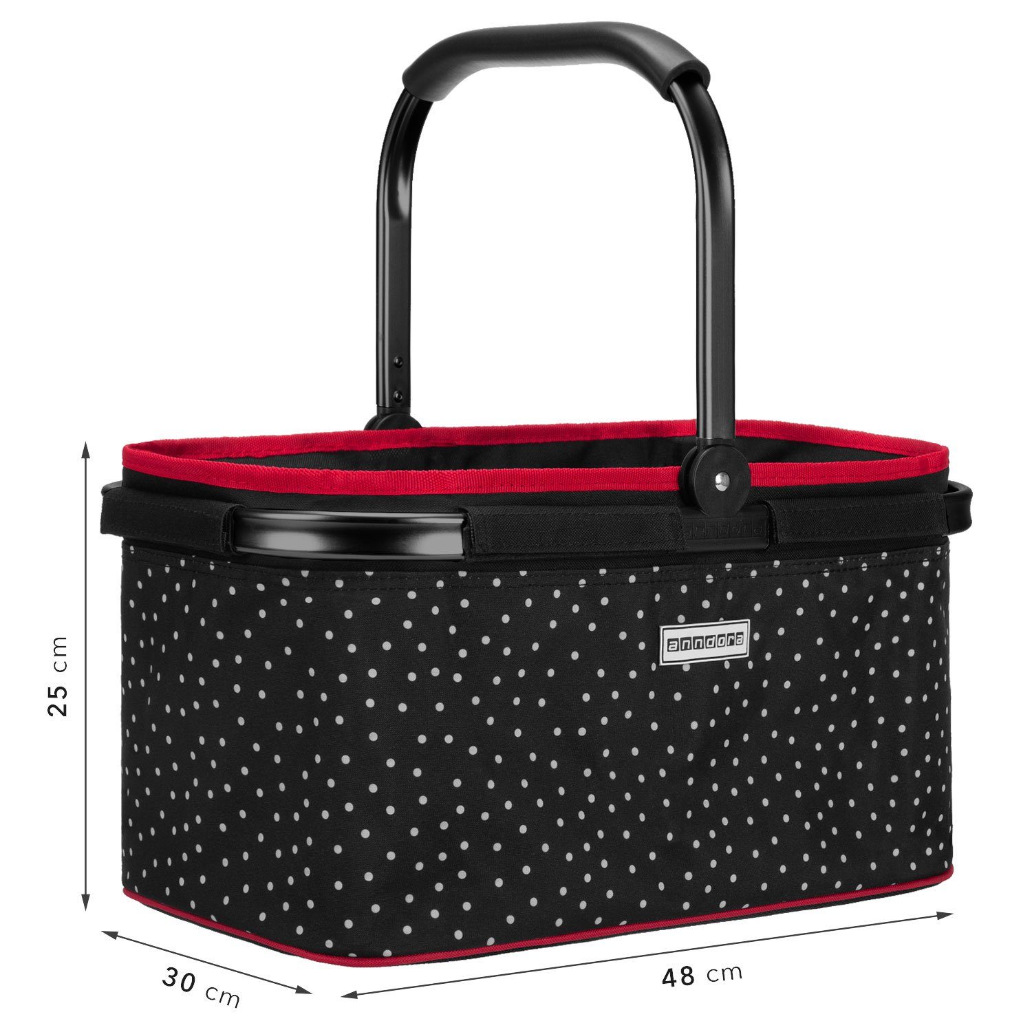 anndora Einkaufskorb mit stabilem Aluminiumrahmen, 22 l, Stoff durch Klettv günstig online kaufen