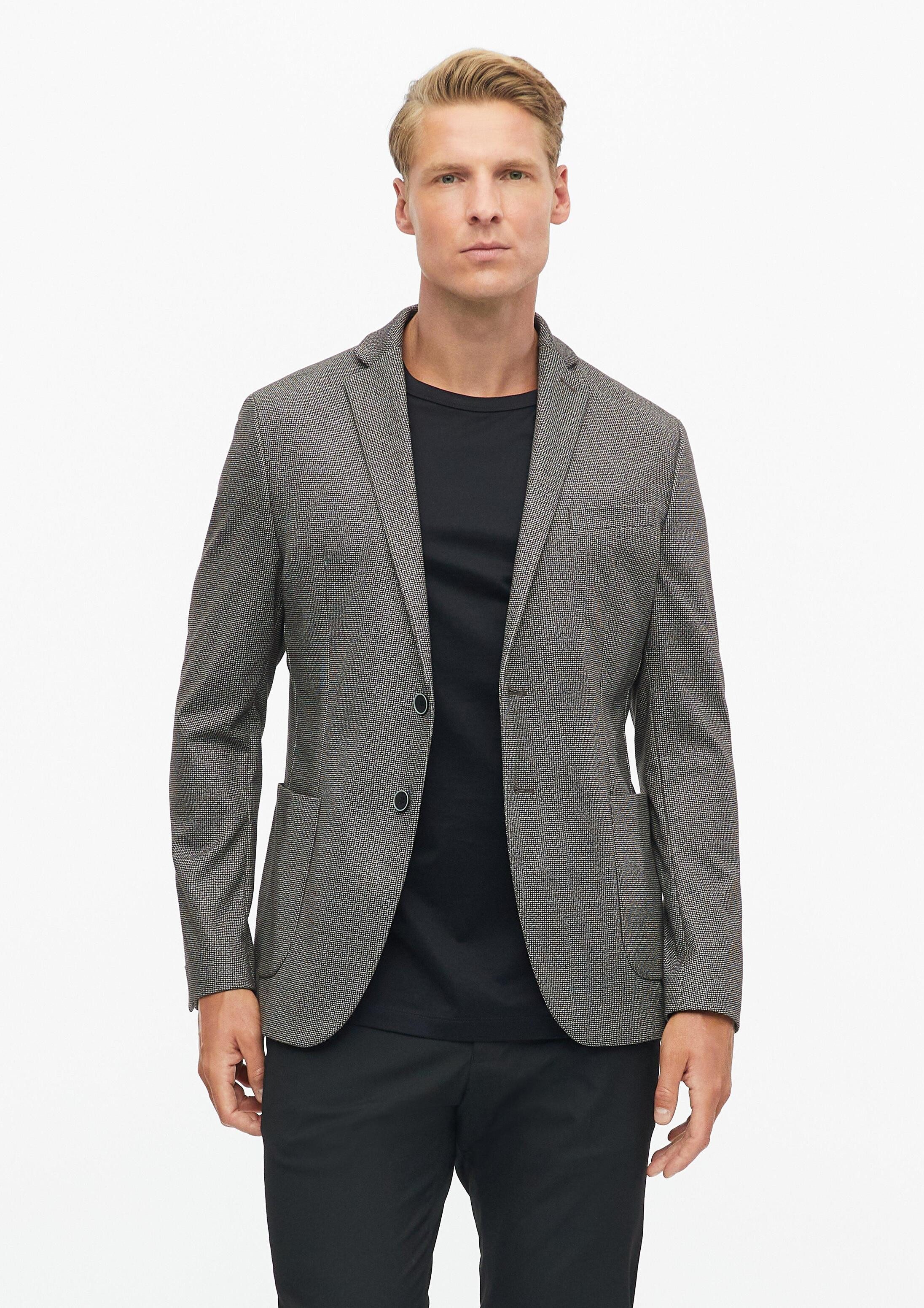 s.Oliver Sakko Indoor-Jacke S.OJOGG s.O JOGG: Sakko mit All-over-Print und ellbogen-Patch