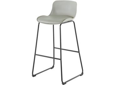 loft24 Hochstuhl Jackie (Set, 2 St), Barstuhl mit Metallgestell, Sitzkissen aus Kunstleder, Sitzhöhe 75 cm
