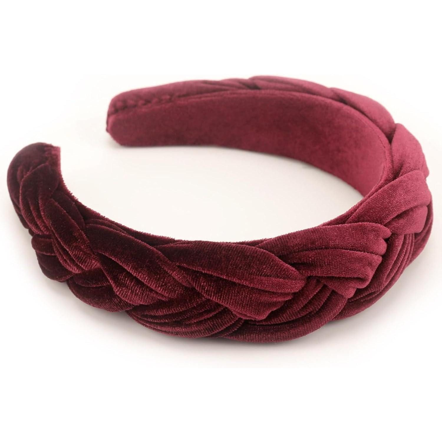 Haarreif Samt Geflochtenes Stirnband Damen Trachten Vintage Haarband breit