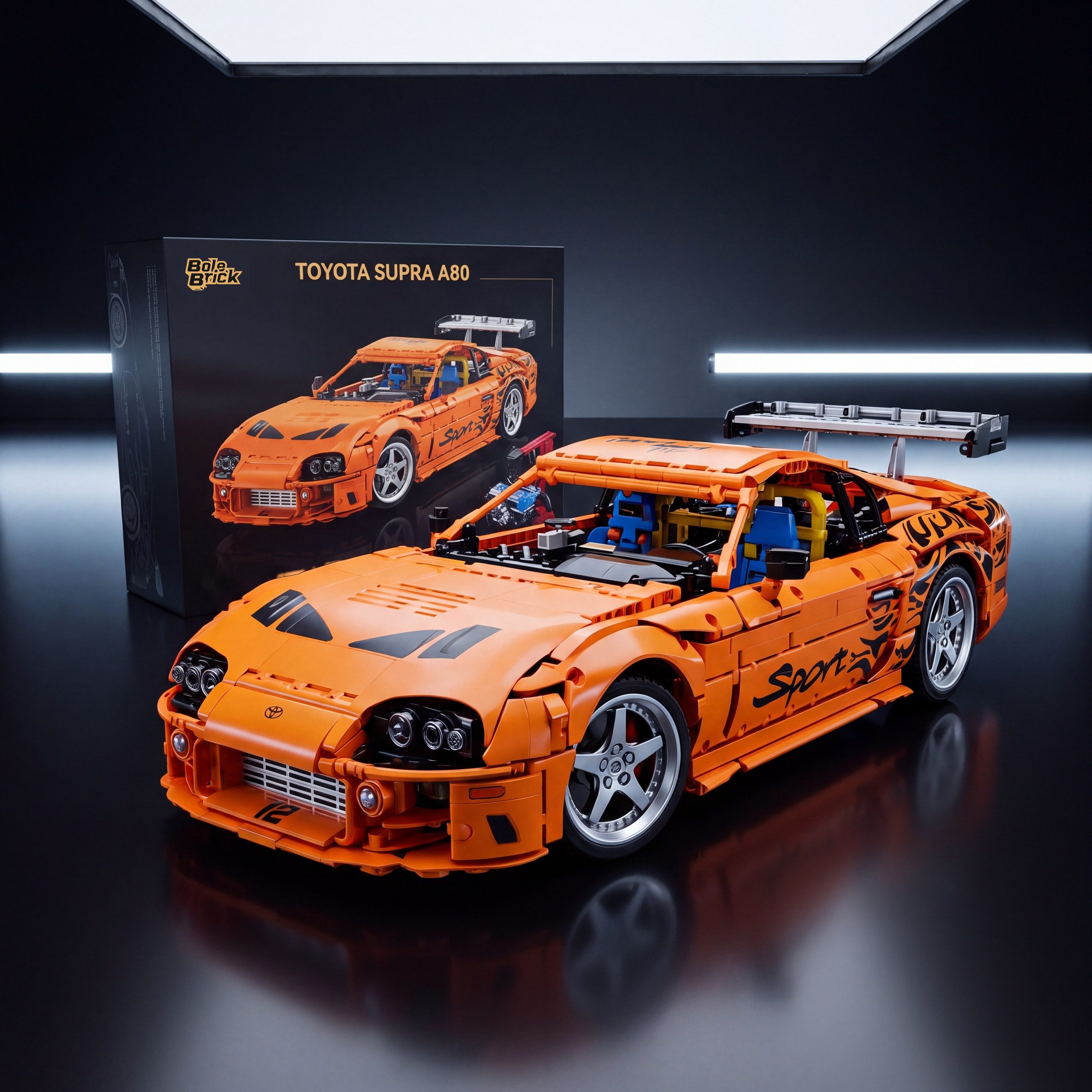 Happy Build YC23049 Toyota Supra A80 1:8 Konstruktions-Spielset, (4508 St)