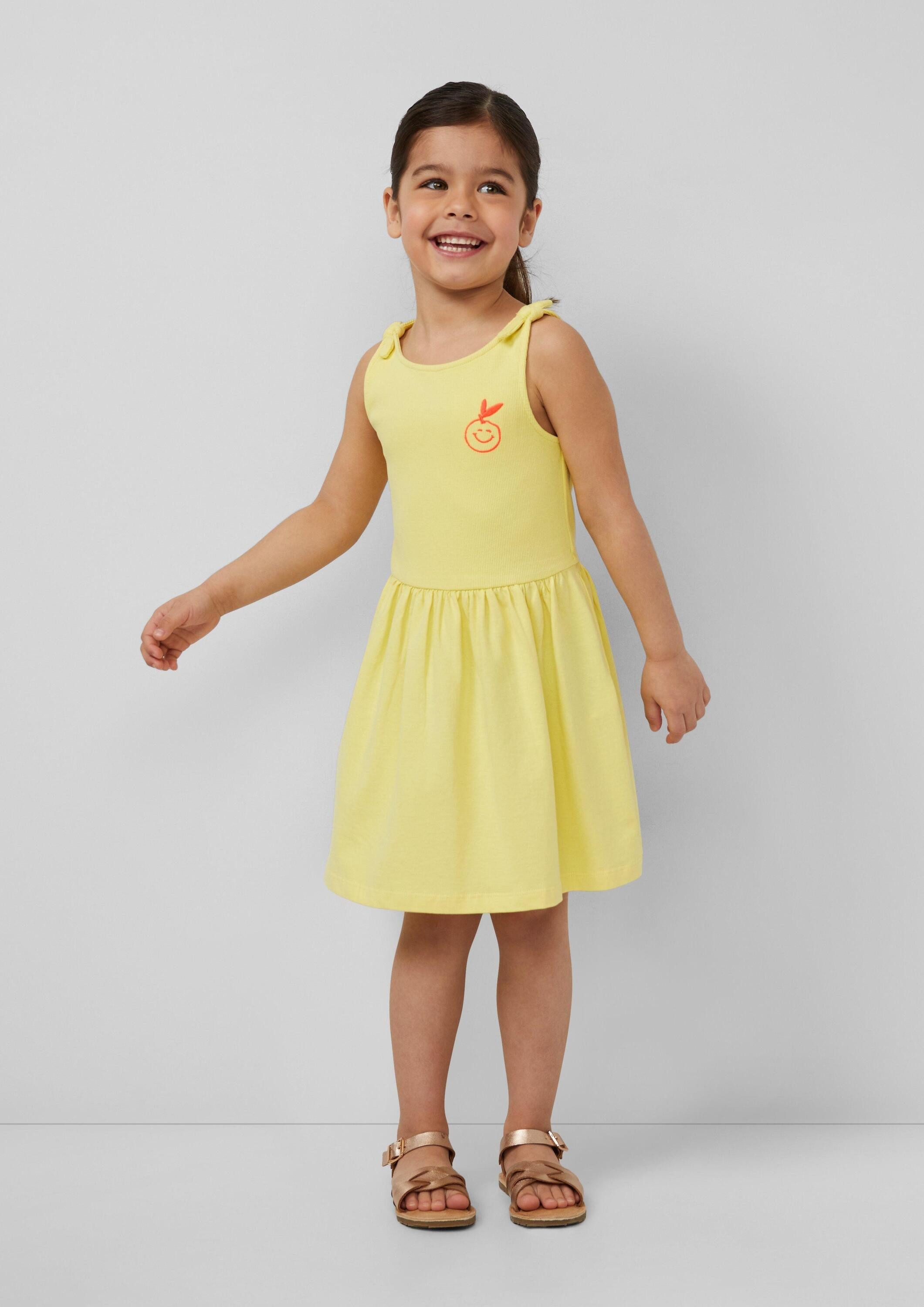 s.Oliver Minikleid Kleid Kleid im Fabric-Mix mit Stickerei