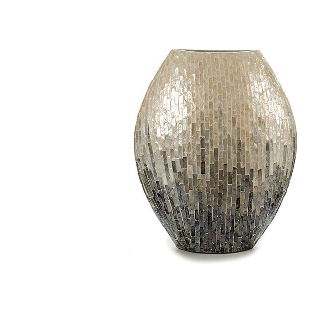 Dekovase Vase Grau Verblasster Effekt 18 x 44,5 x 40 cm