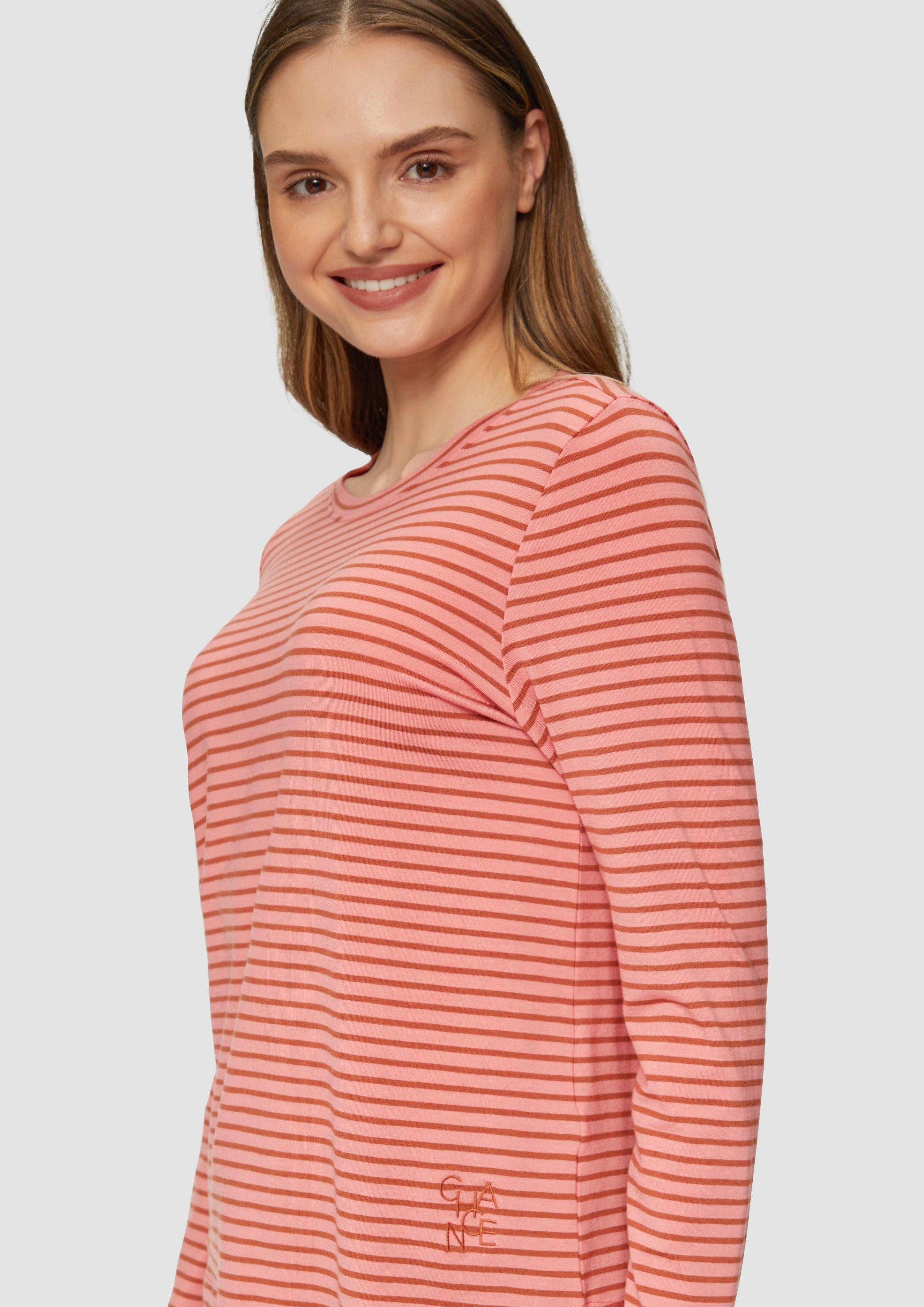 s.Oliver Langarmshirt Longsleeve aus Lyocellmix Stickerei günstig online kaufen