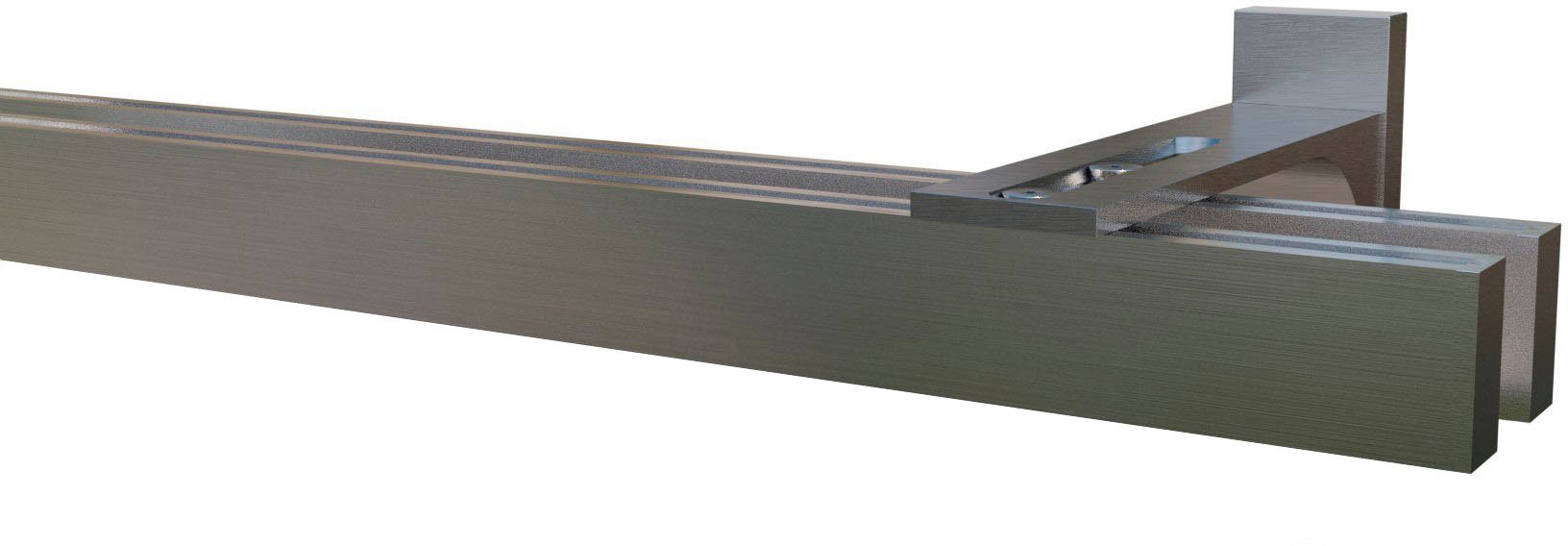 Garduna Gardinenstange 2-Lauf Hochkant System 14x34mm Innenlauf 6mm, kürzbar, variabel in Laufabstand, 6mm Laufkanal, schliche Eleganz