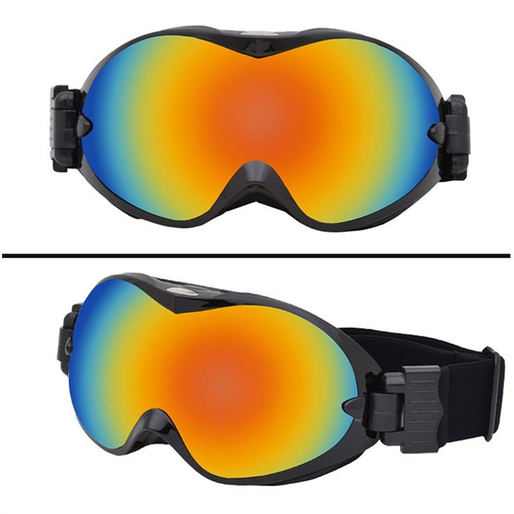 (1-St), Schutz, mit Skibrille Erwachsene, bunt praktischer UV Schutzbrille Dekorative Skibrille UV-Schutz, Snowboardbrille, Anti-Beschlag-Beschichtung Für