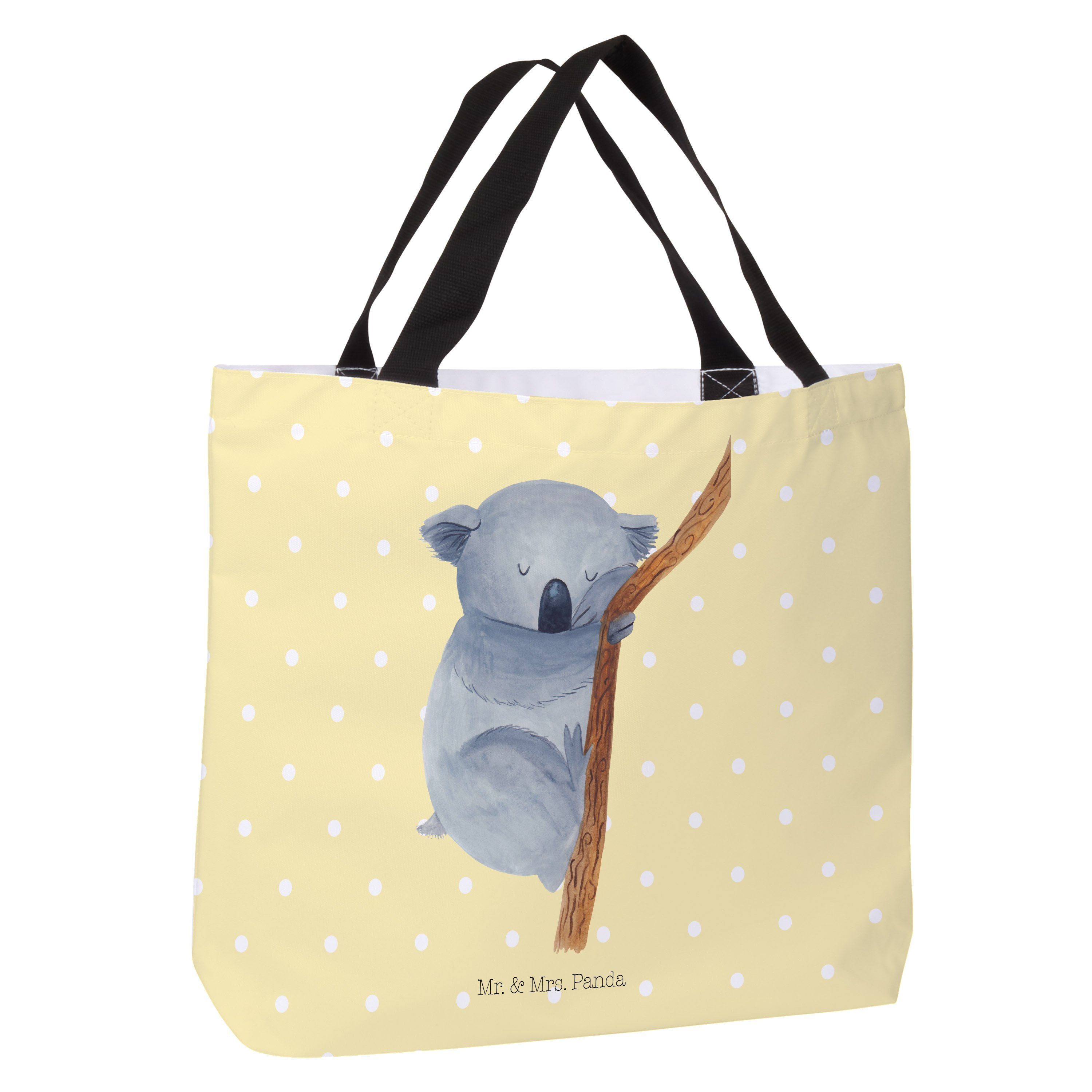 Sprüche, - Panda - Koalabär Mr. Geschenk, (1-tlg) Mrs. Gelb Shopper Schu & lustige Pastell Tiermotive,