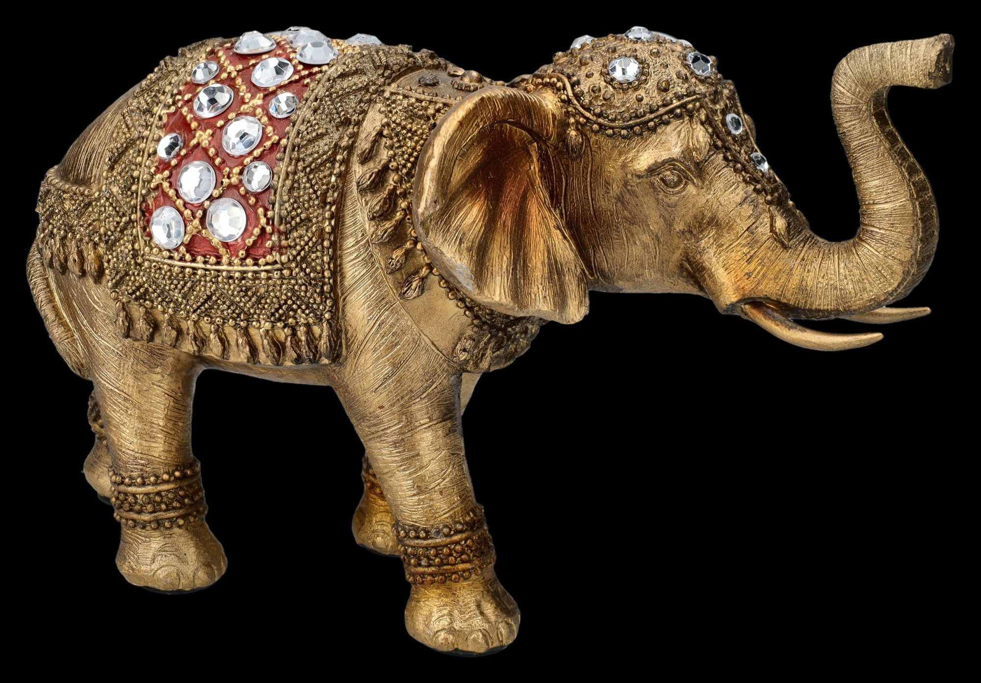 Figuren Shop GmbH Dekofigur Elefantenfigur - Indisch verziert - Tierfigur E günstig online kaufen