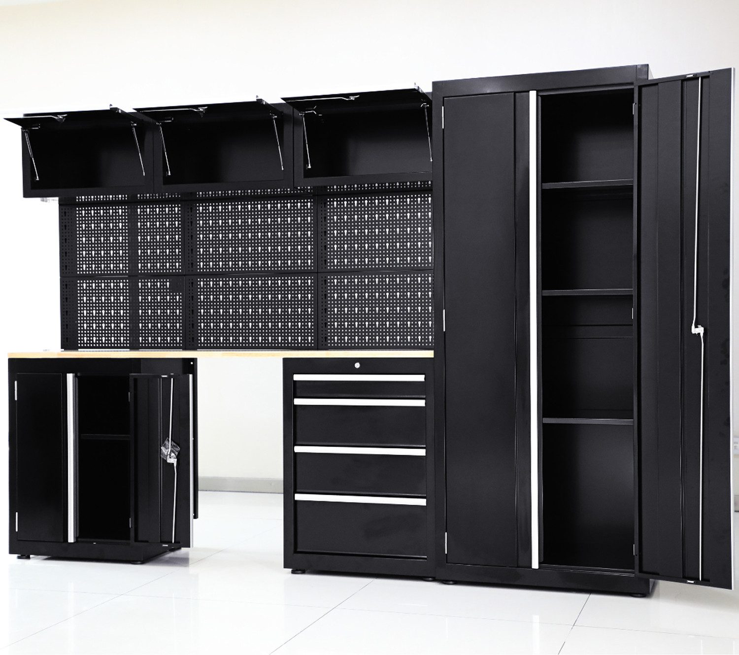 ONDIS24 Werkstatt-Set XL Komplett Set 260 / 264 cm Männerküche Werkstattric günstig online kaufen