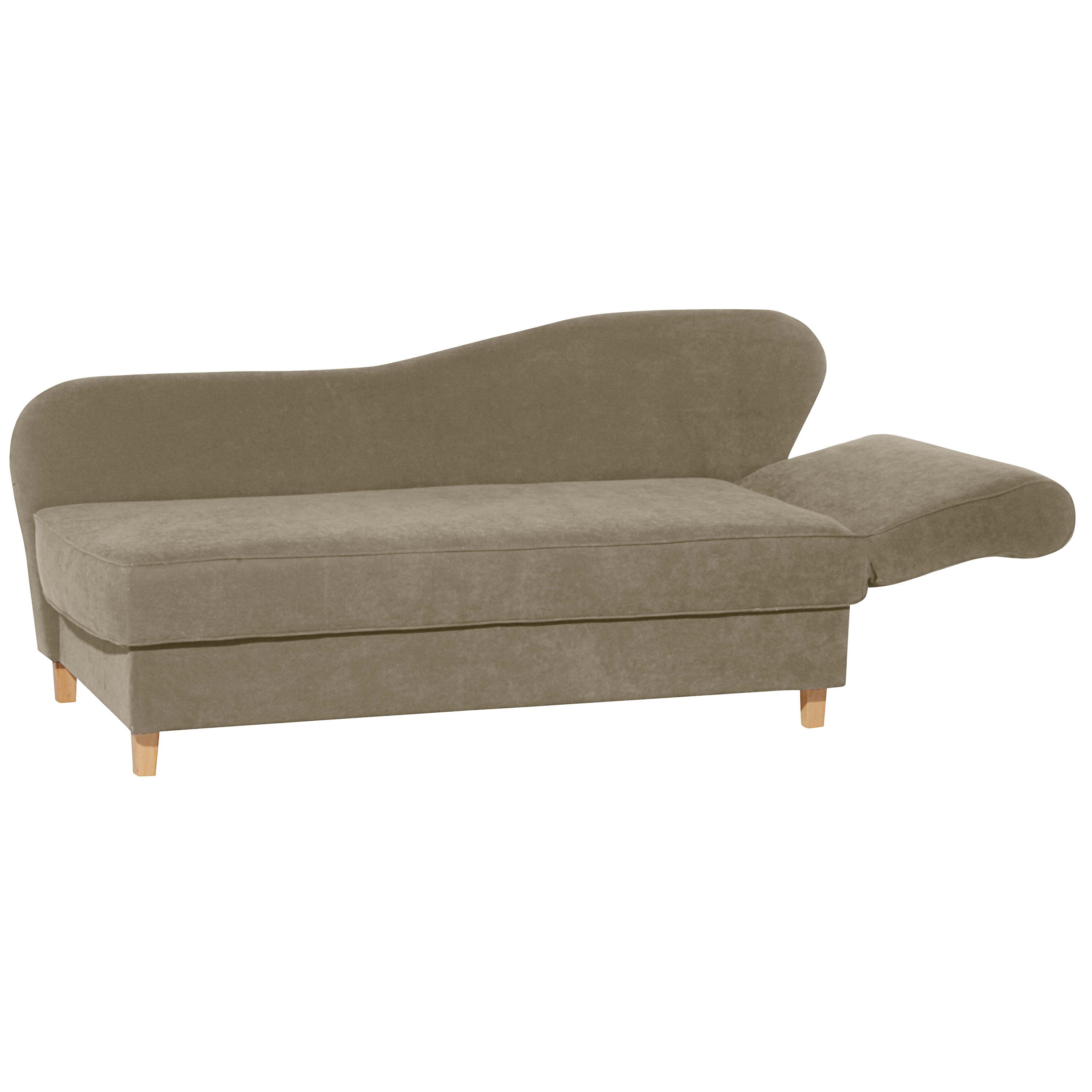 Max Winzer® Recamiere Selma, mit Armteil rechts klappbar, Federkern, Bettkasten, Bettfunktion