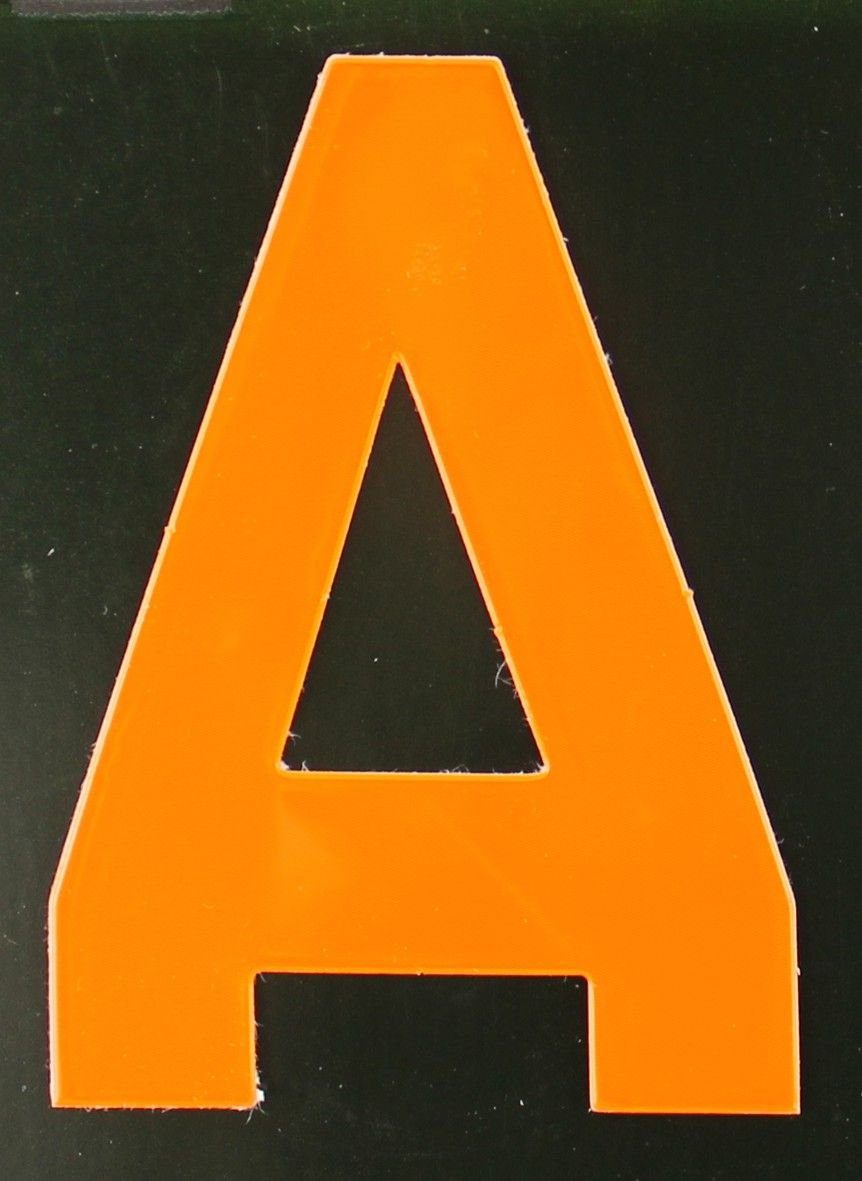 Aco Hausnummer Conacord Reflektierender Klebebuchstabe A orange A