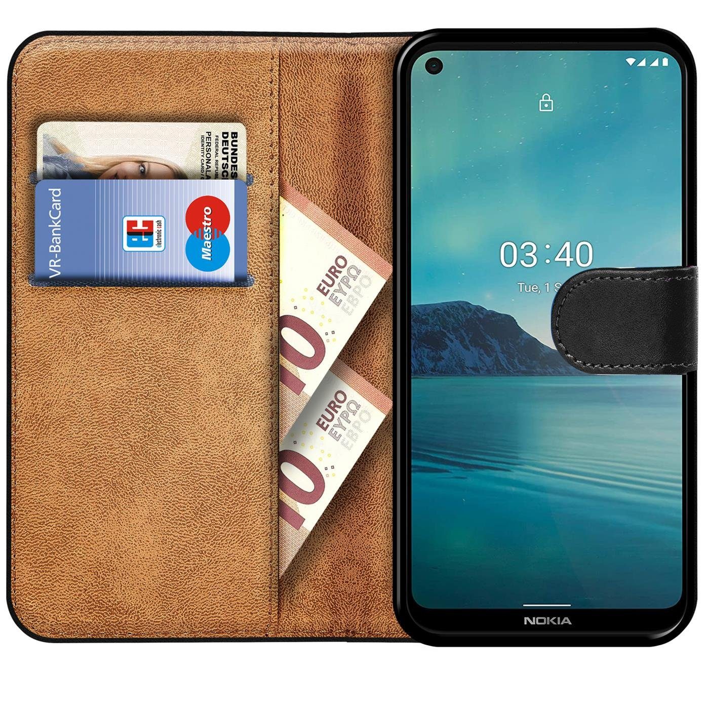 CoolGadget Handyhülle Book Case Handy Tasche für Nokia 3.4 6,39 Zoll, Hülle Klapphülle Flip Cover Etui Schutzhülle stoßfest