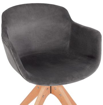 KADIMA DESIGN Sessel CHARLOTTE Cocktailsessel Textile Grau