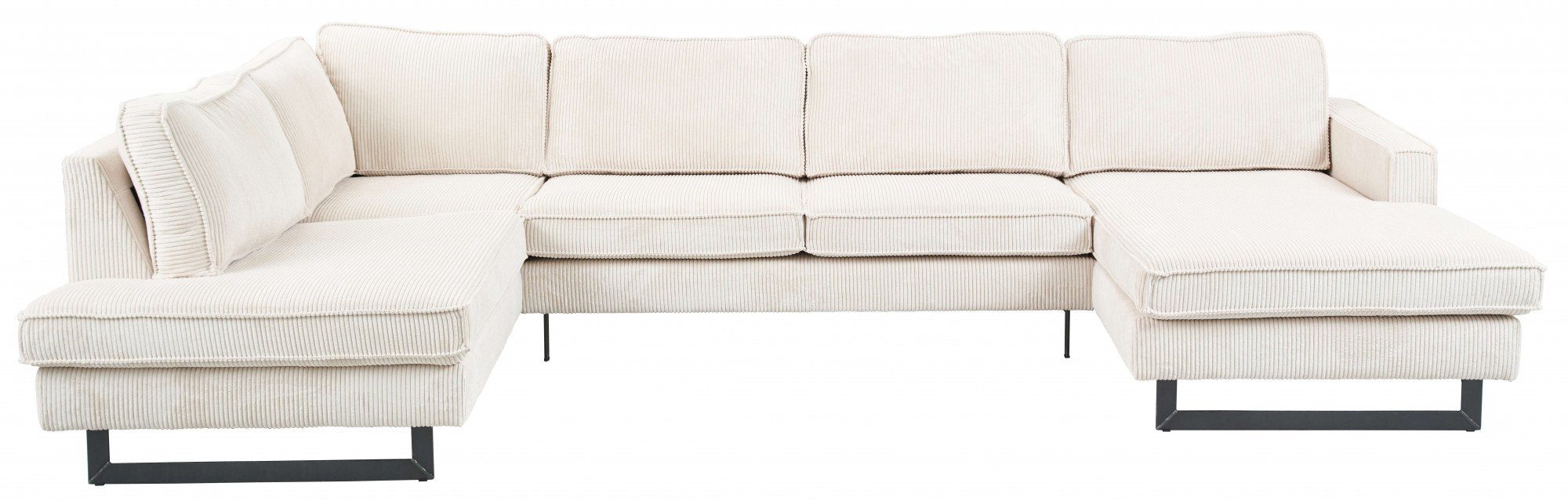 Home affaire Wohnlandschaft "Pinto, 350 cm, U-Form, XXL, mit Ottomanen" Cor günstig online kaufen