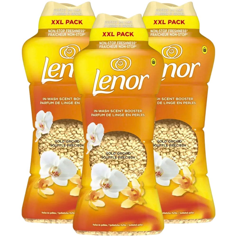 LENOR Wäscheparfüm Goldene Orchidee XXL 3 x 735 g – Duftperlen für Textilien (3-St)
