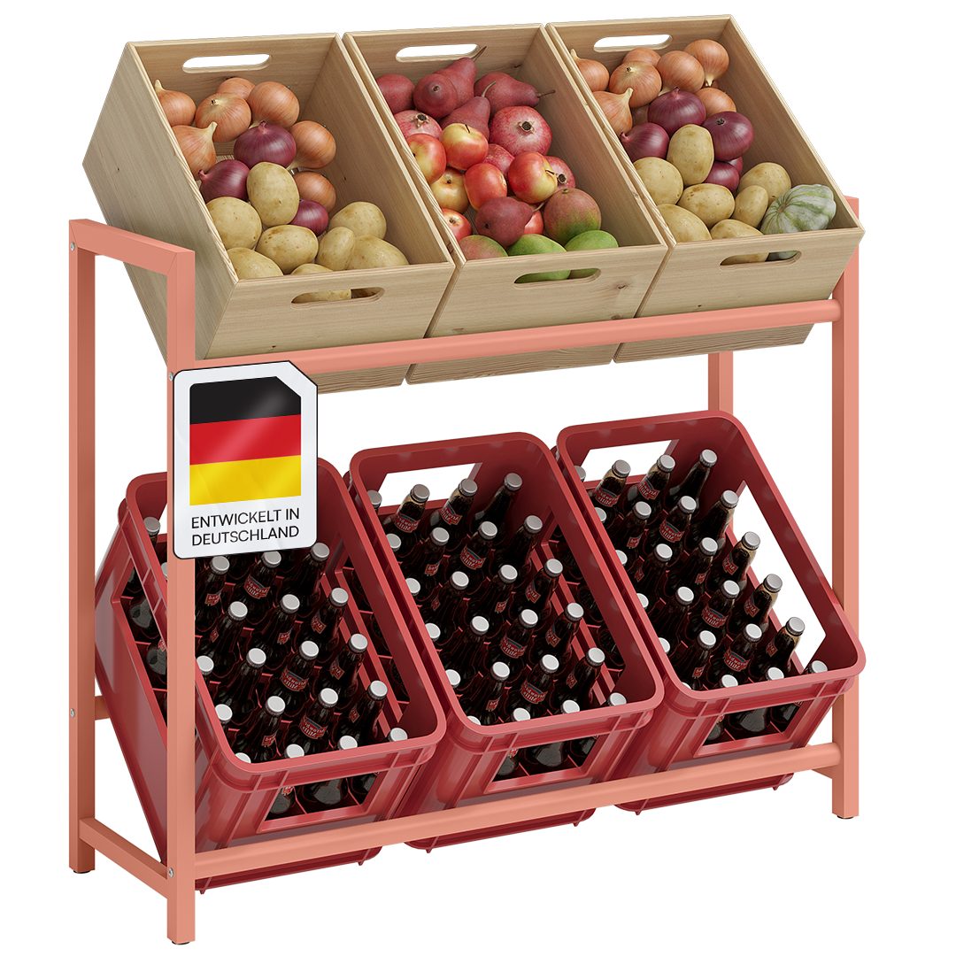 STEELSØN Flaschenregal Macondo aus Metall, Getränkekistenregal terrakotta, günstig online kaufen