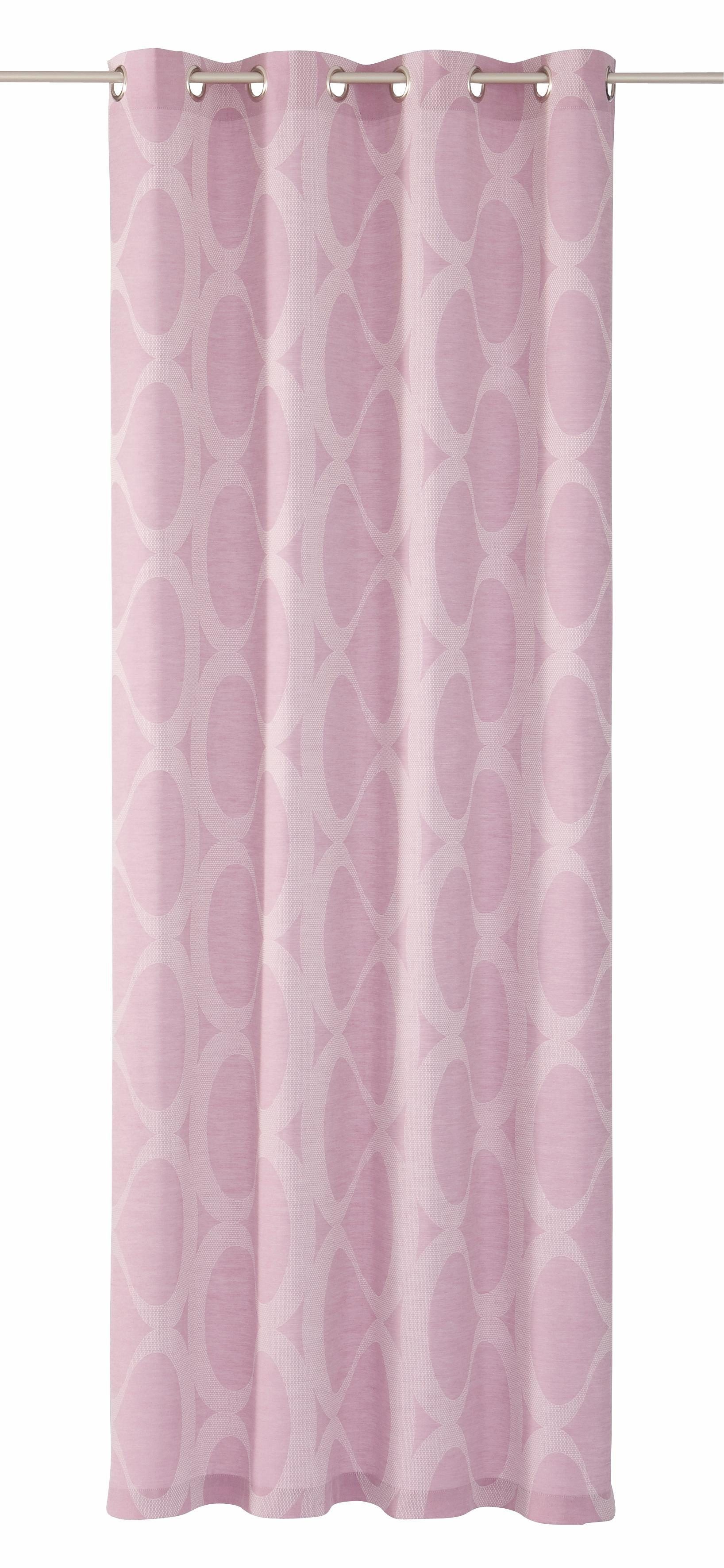 Vorhang Lahstedt, Wirth, Ösen (1 St), blickdicht, Jacquard rosa