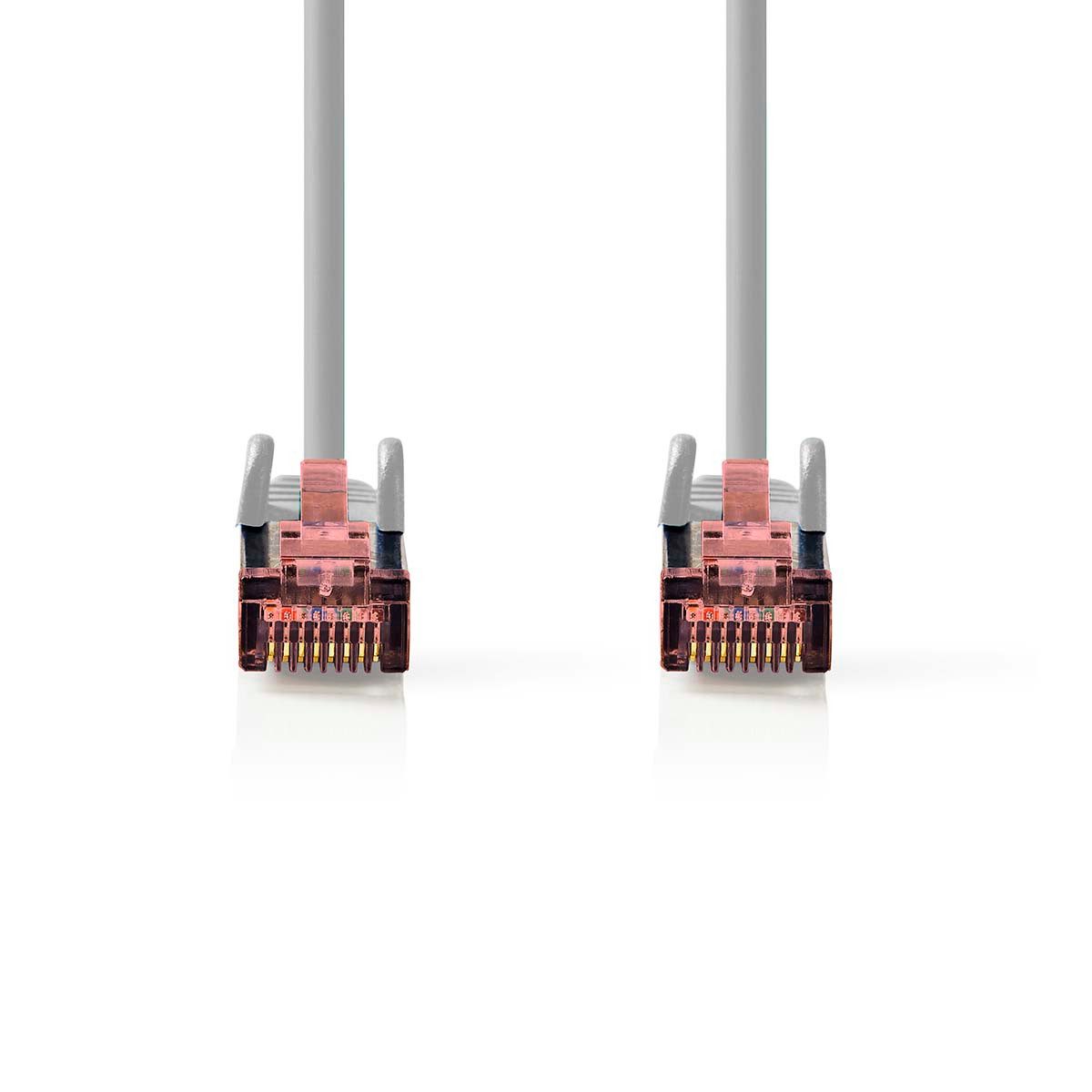 Nedis CCGL85221GY150 Netzkabel, CAT6-Netzwerkkabel, CAT6-Netzwerkkabel, S/FTP, RJ45, Gigabit-Ethernet, für Home-Office, flexibler Knickschutz