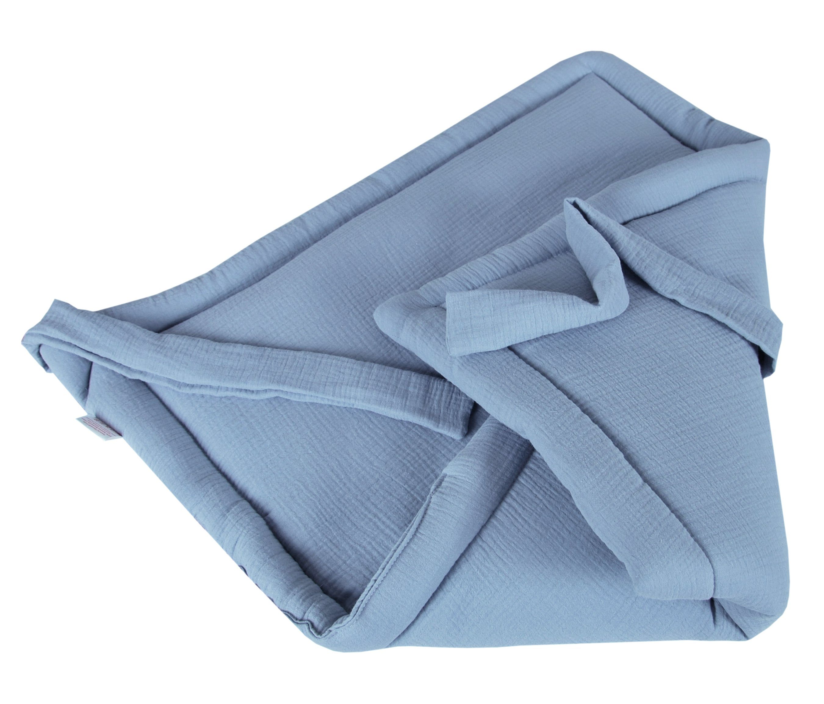 Einschlagdecke BABYLUX Einschlagdecke Musselin BABYHÖRNCHEN 75 x 75 cm Neugeborene, BabyLux, Jeans