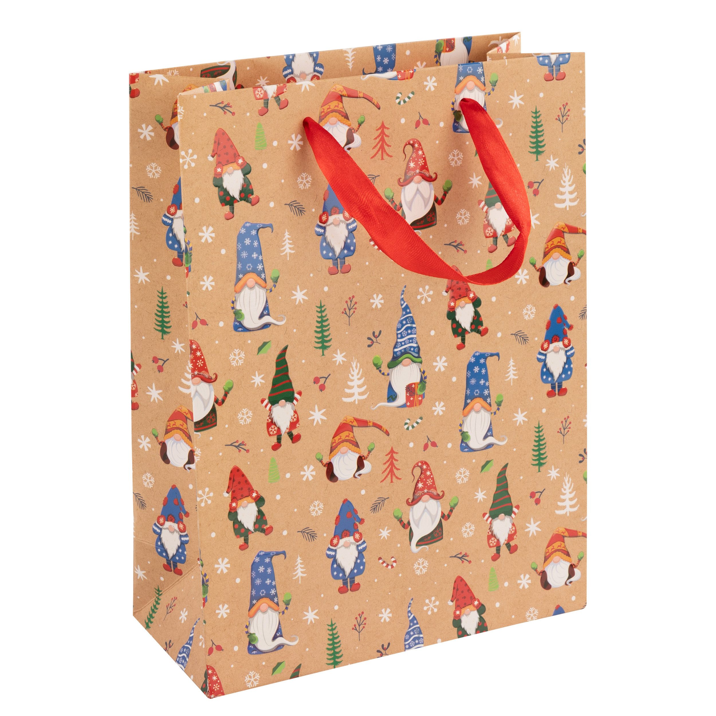 Idena Tragetasche Idena Geschenktasche Weihnachten Wichtel 25x35x8,5cm 210g günstig online kaufen