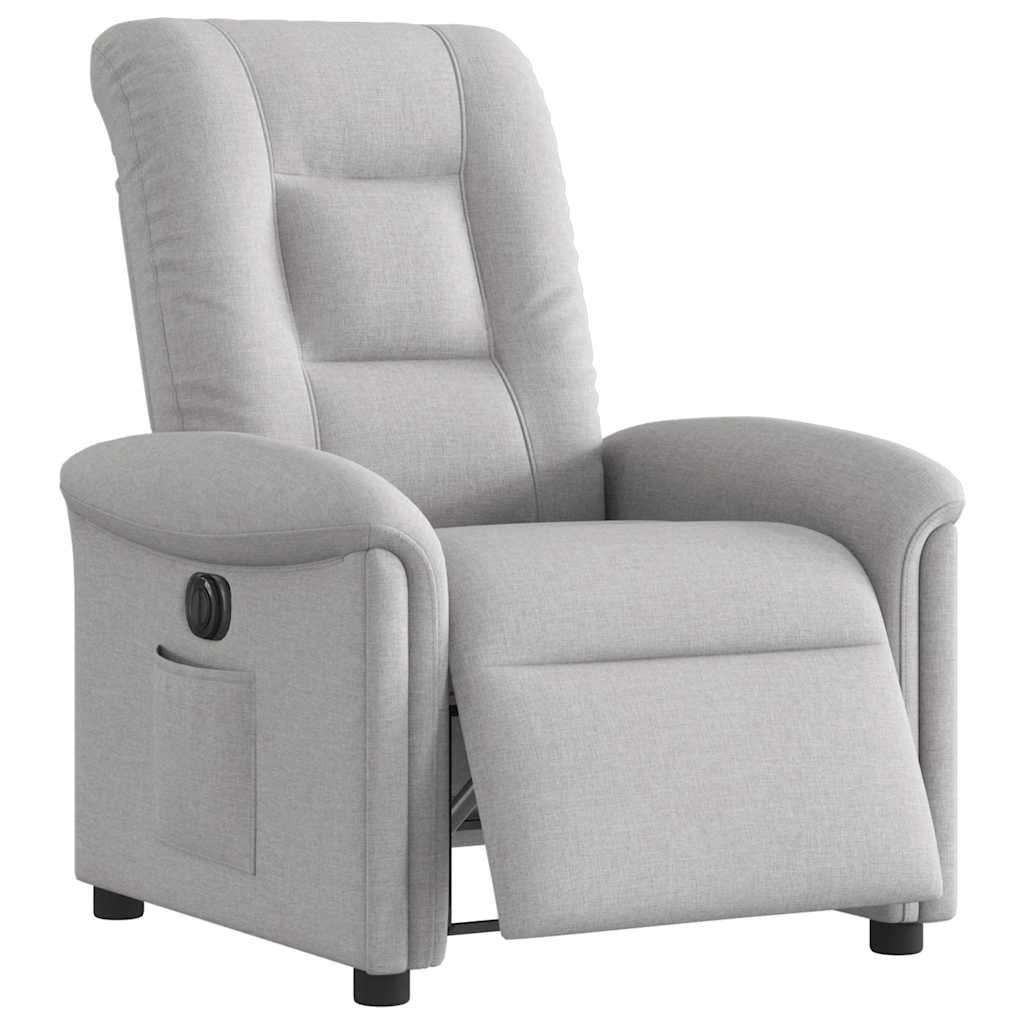 vidaXL Sessel Relaxsessel Elektrisch Wolkengrau Stoff günstig online kaufen