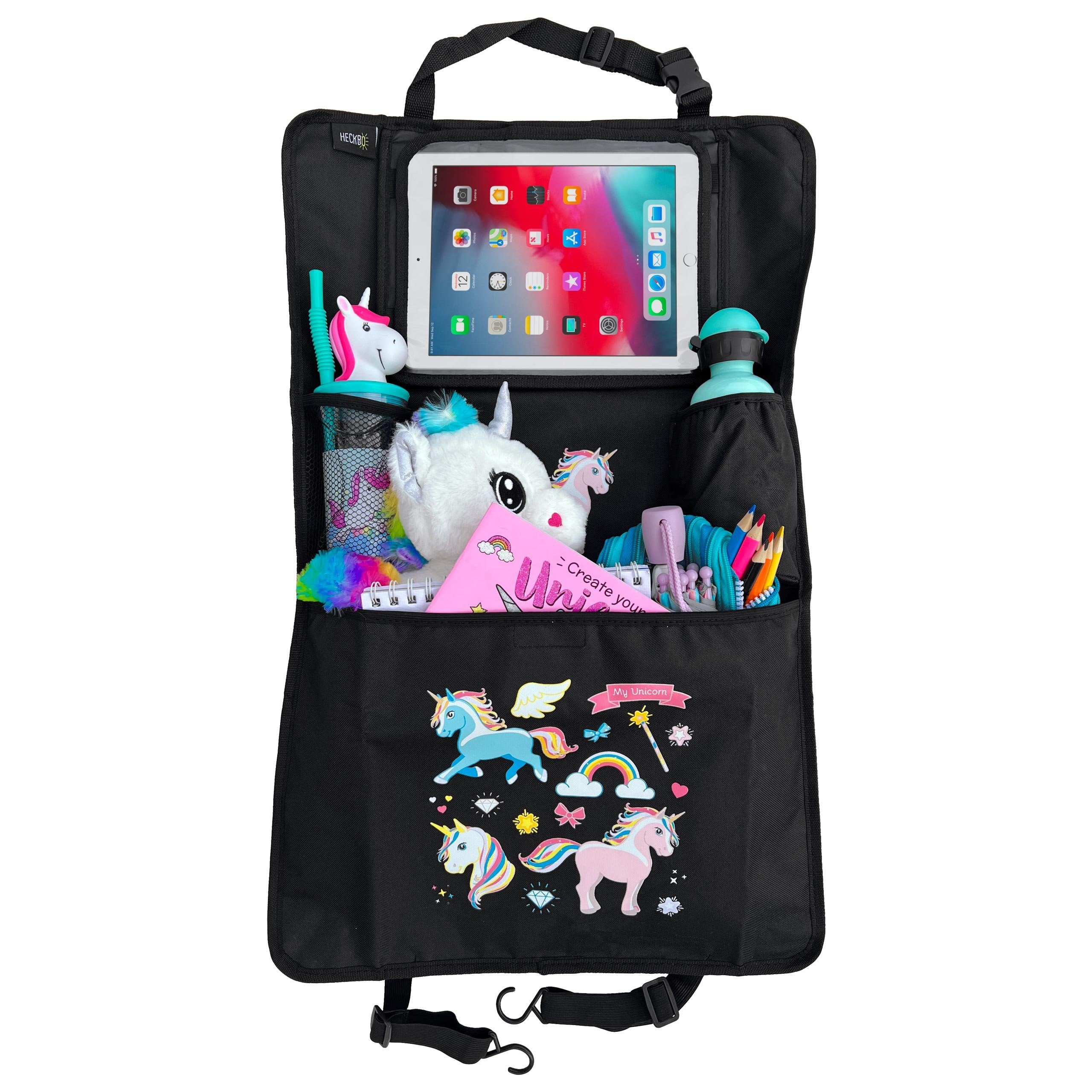 HECKBO Rücksitzorganizer KInder Auto Organizer Einhorn (1-tlg)
