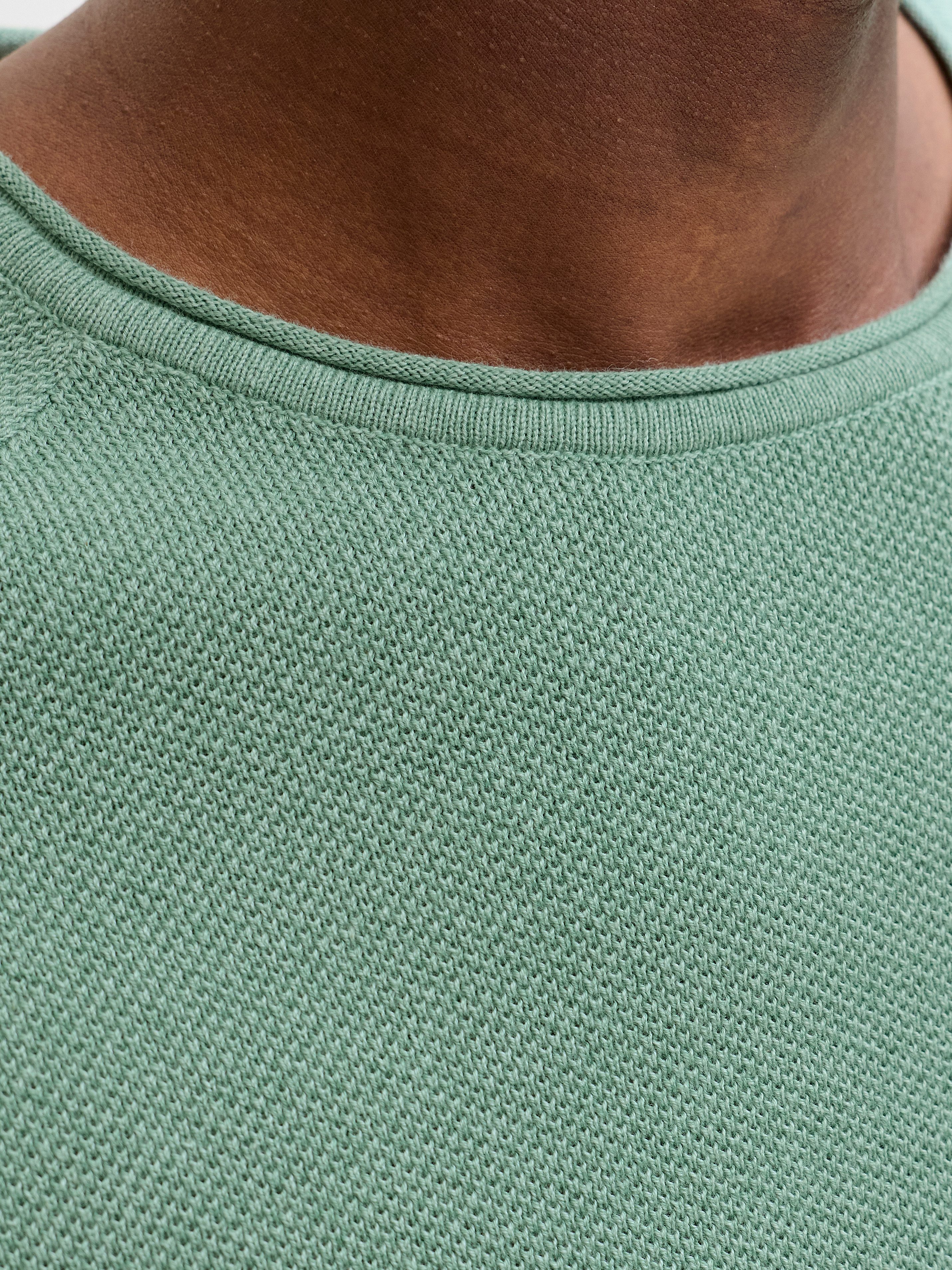 Jack & Jones Rundhalspullover JJEHILL KNIT CREW NECK NOOS Baumwolle, regular fit – Bild 3 von 5