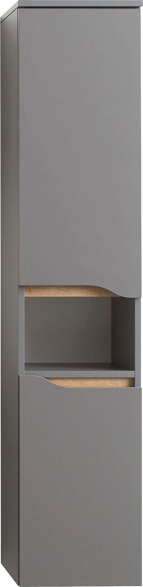 Saphir Midischrank Quickset Badschrank 30 cm breit, 2 Türen, 1 Nische, 2 Einlegeböden Badezimmer-Midischrank inkl. Türdämpfer, grifflos – Bild 2 von 5